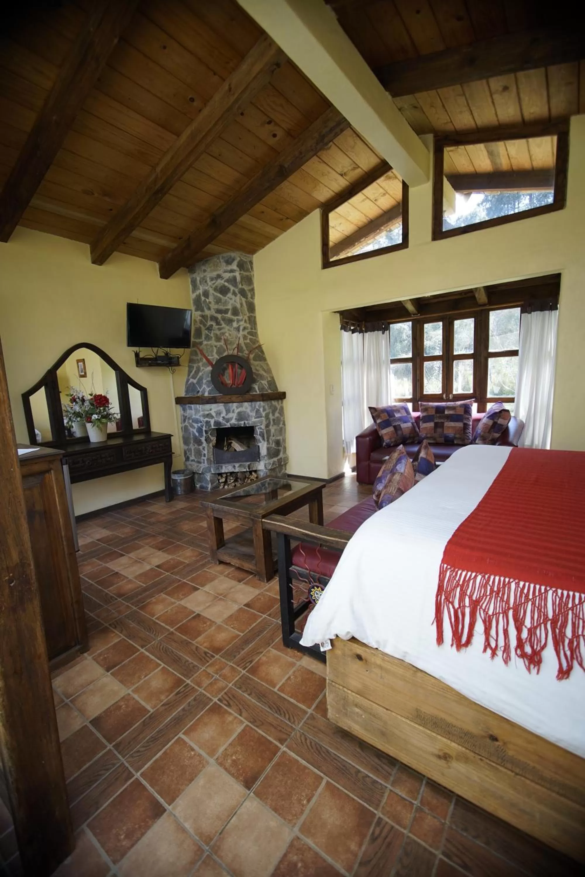 Bed in Cabañas La Cascada