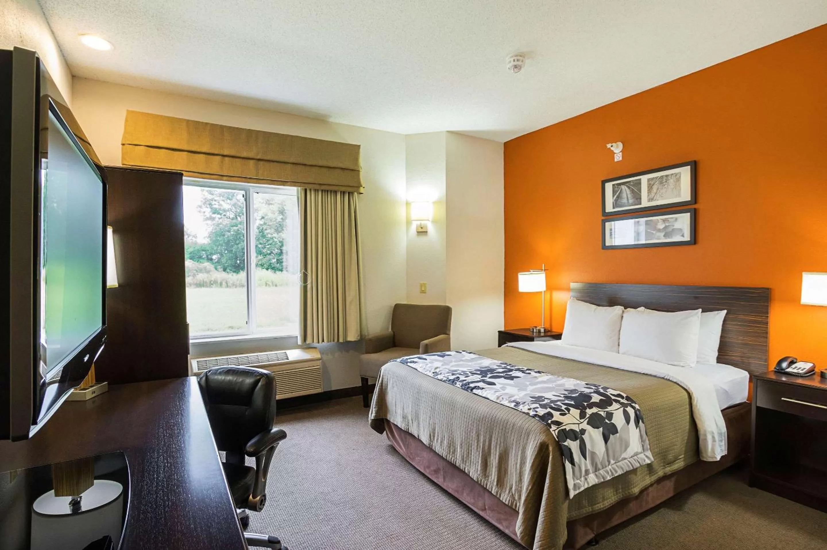 Photo of the whole room, Bed in Sleep Inn & Suites