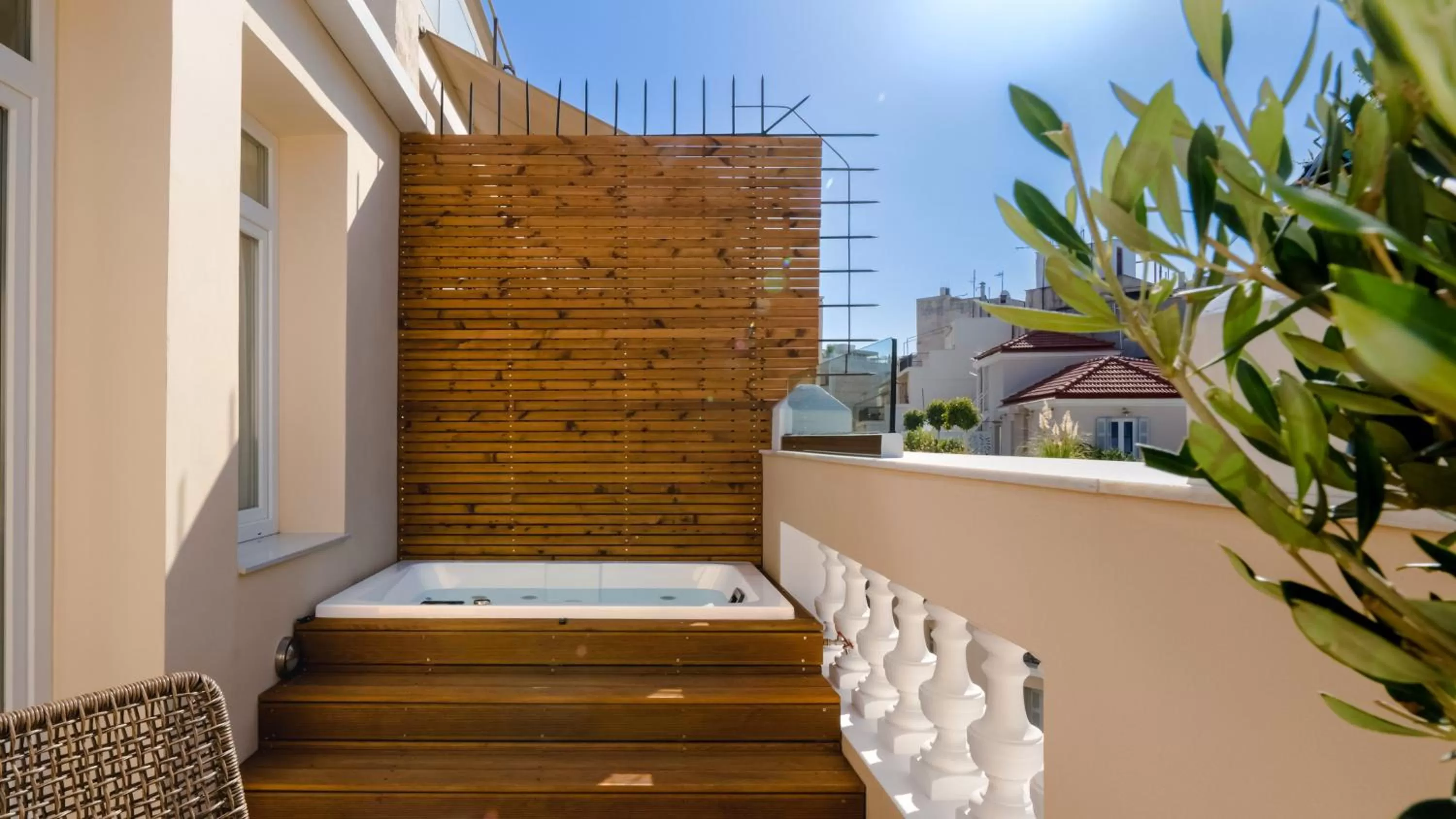 Hot Tub in Praxitelous Luxury Suites