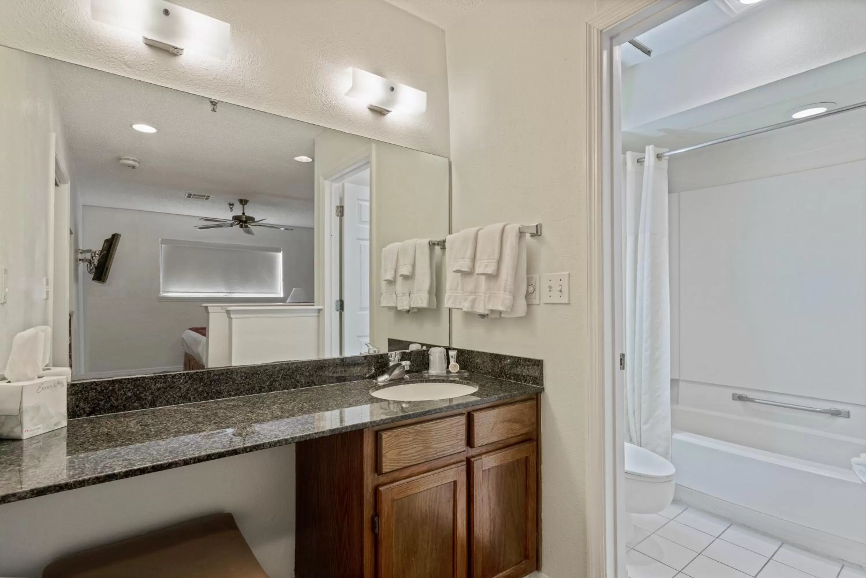 Bathroom in Chase Suite Hotel Rocky Point Tampa