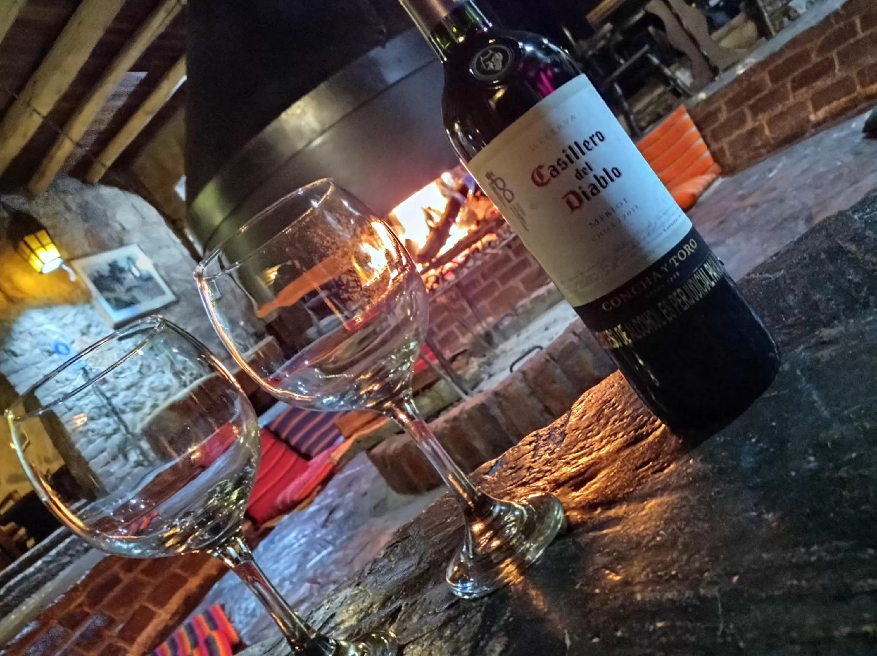 Drinks in Hotel Refugio Pozo Azul