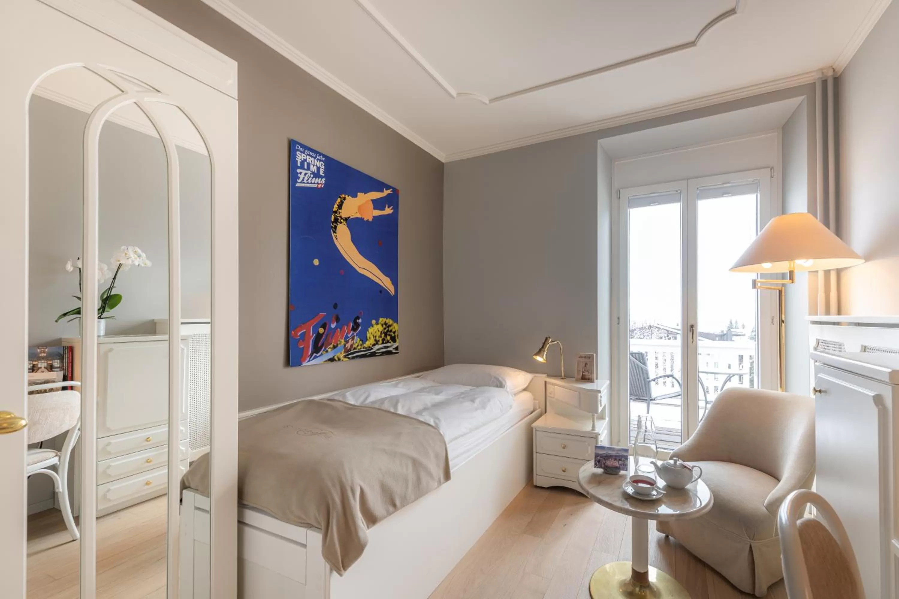 Bed in Romantik Hotel Schweizerhof & Spa Flims