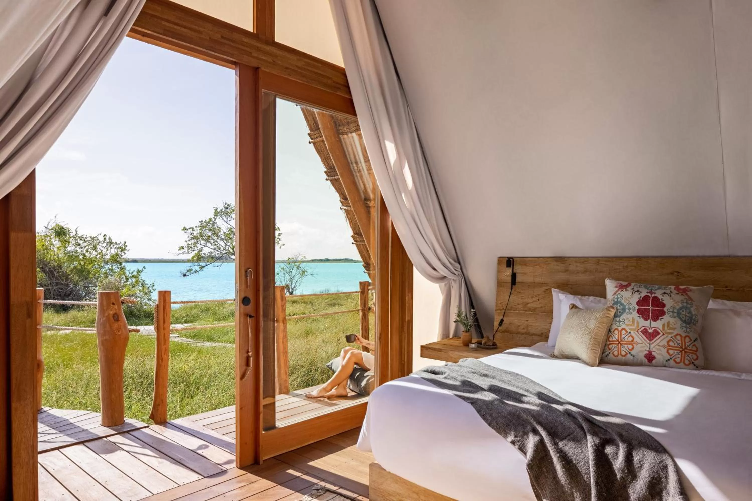 Bed in Our Habitas Bacalar - Adults Only