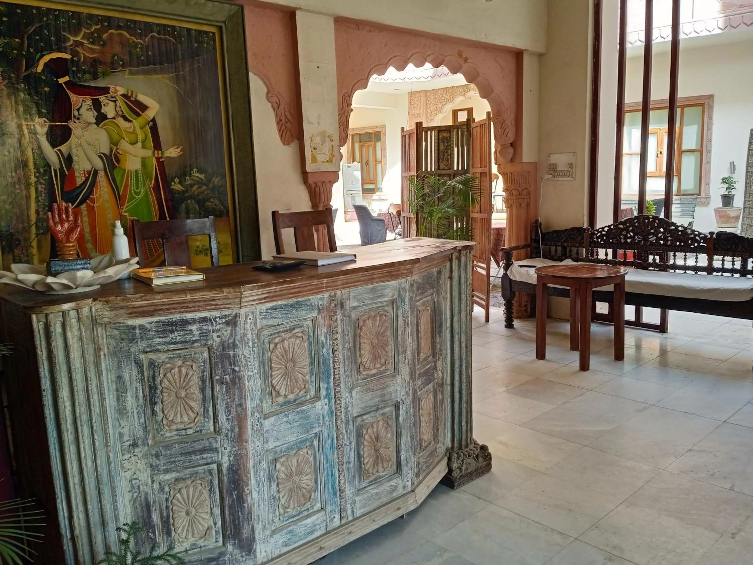 Lobby or reception in Rigmor haveli