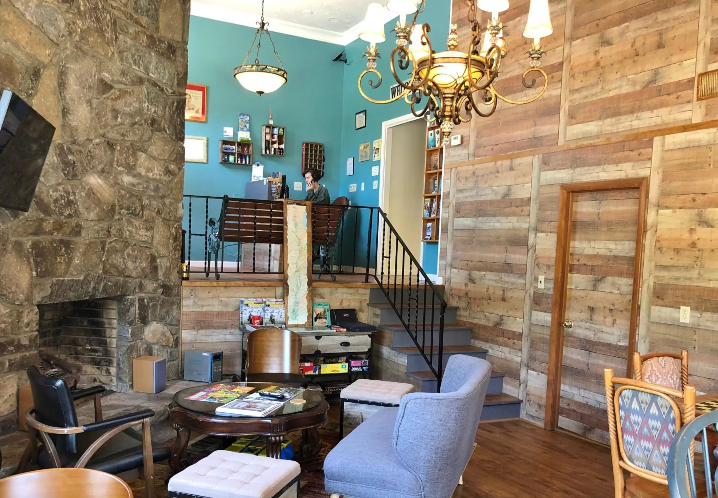 Lobby or reception in Meadowlark Motel with Restaurant & Bar