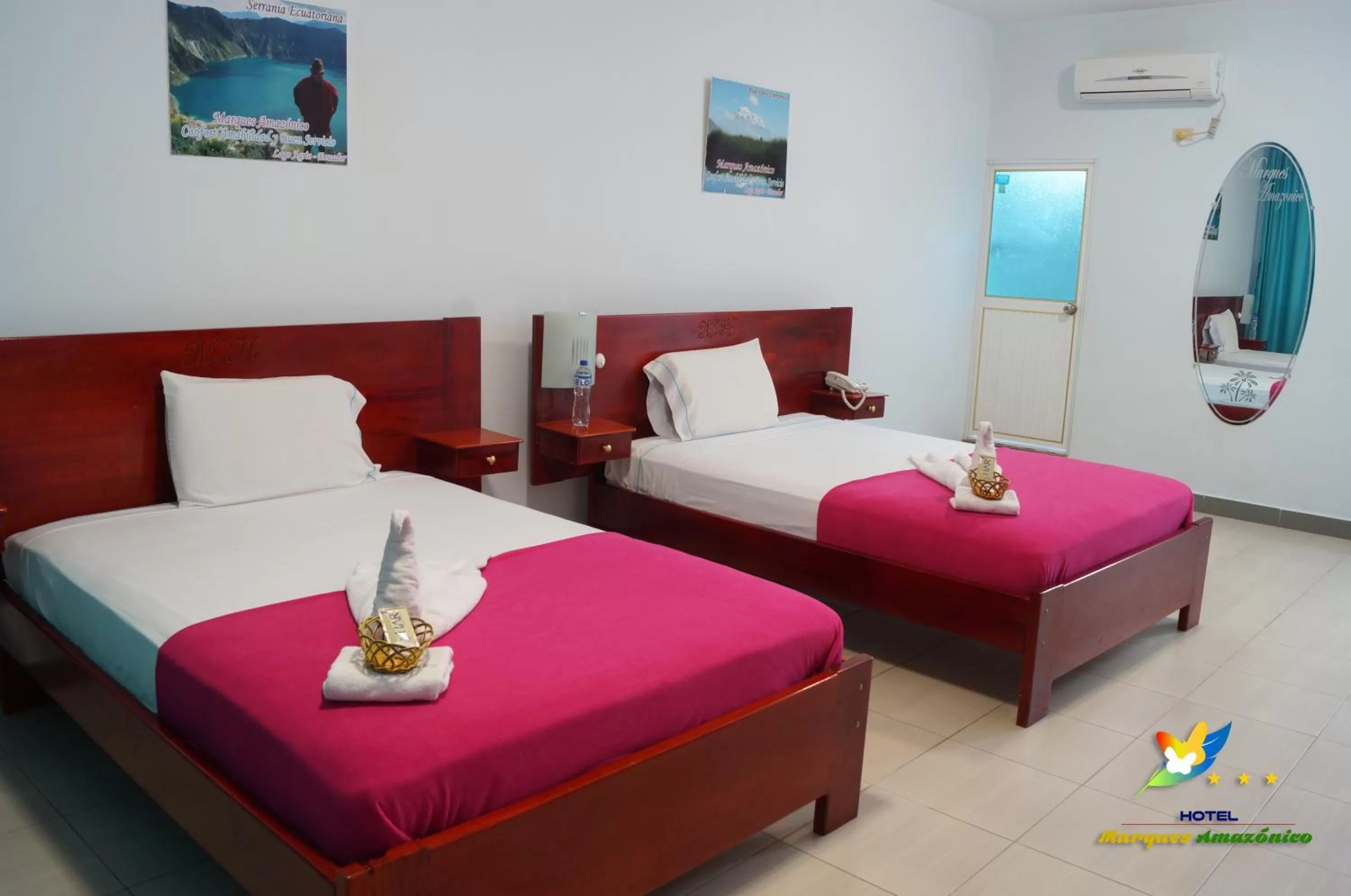 Bed in Hotel Marques Amazonico