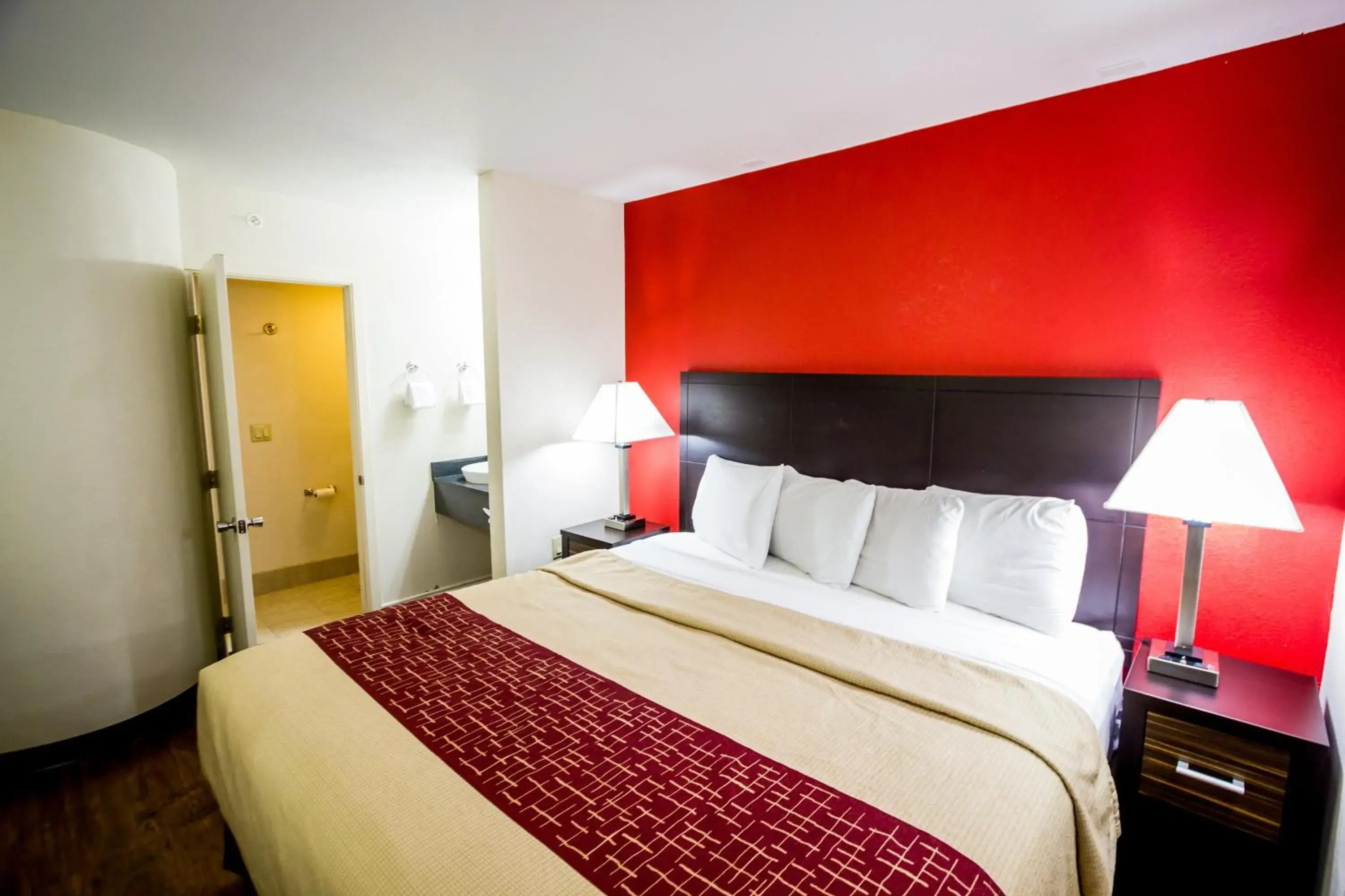 Deluxe Room with One Queen Bed Disability Access Roll-In Shower Non-Smoking in Red Roof Inn Austin - Round Rock Deluxe Room with One Queen Bed Disability Access Roll-In Shower Non-Smoking in Red Roof Inn Austin - Round Rock