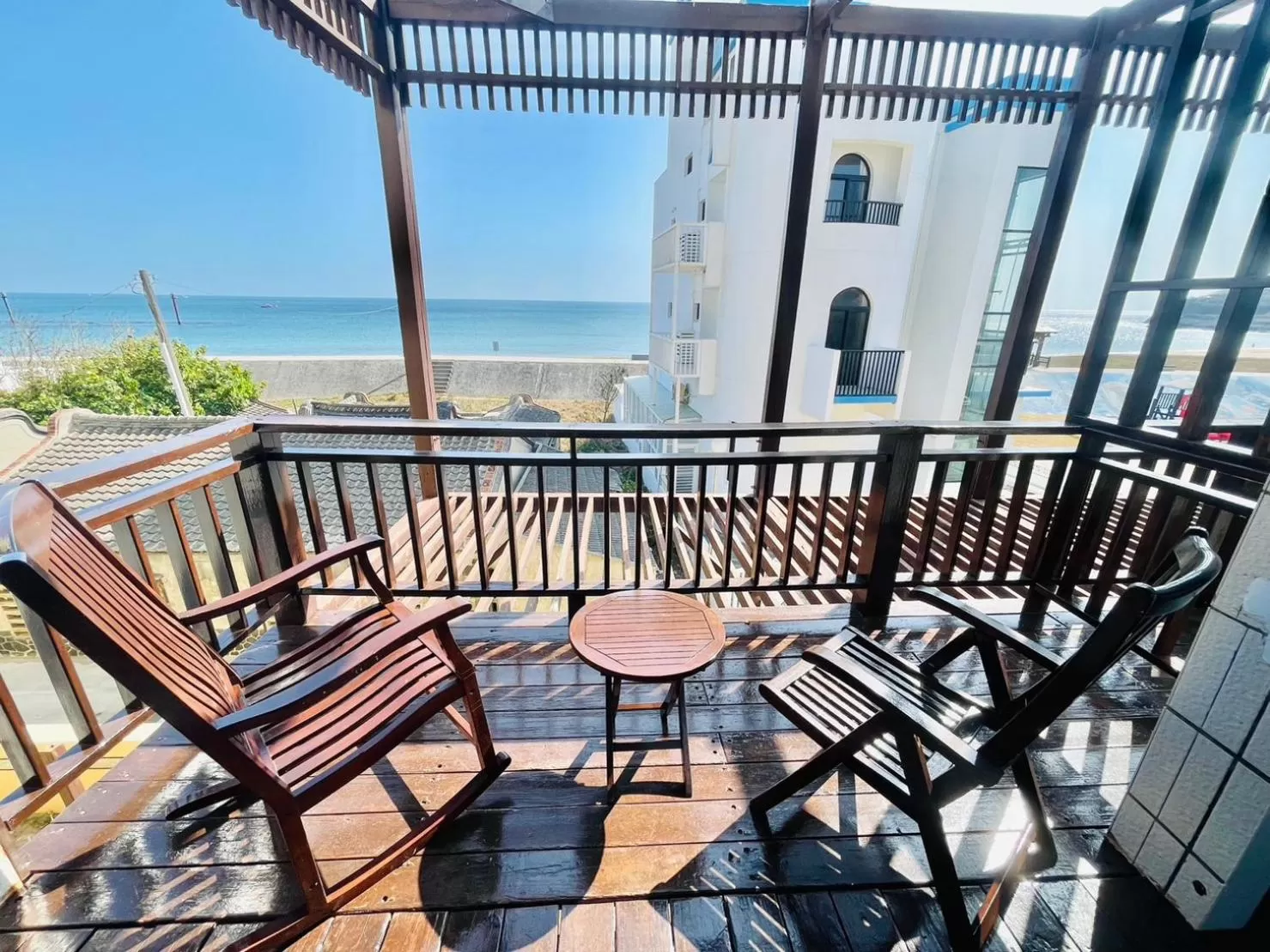 Balcony/Terrace in Beachcastle & Sea View Villa