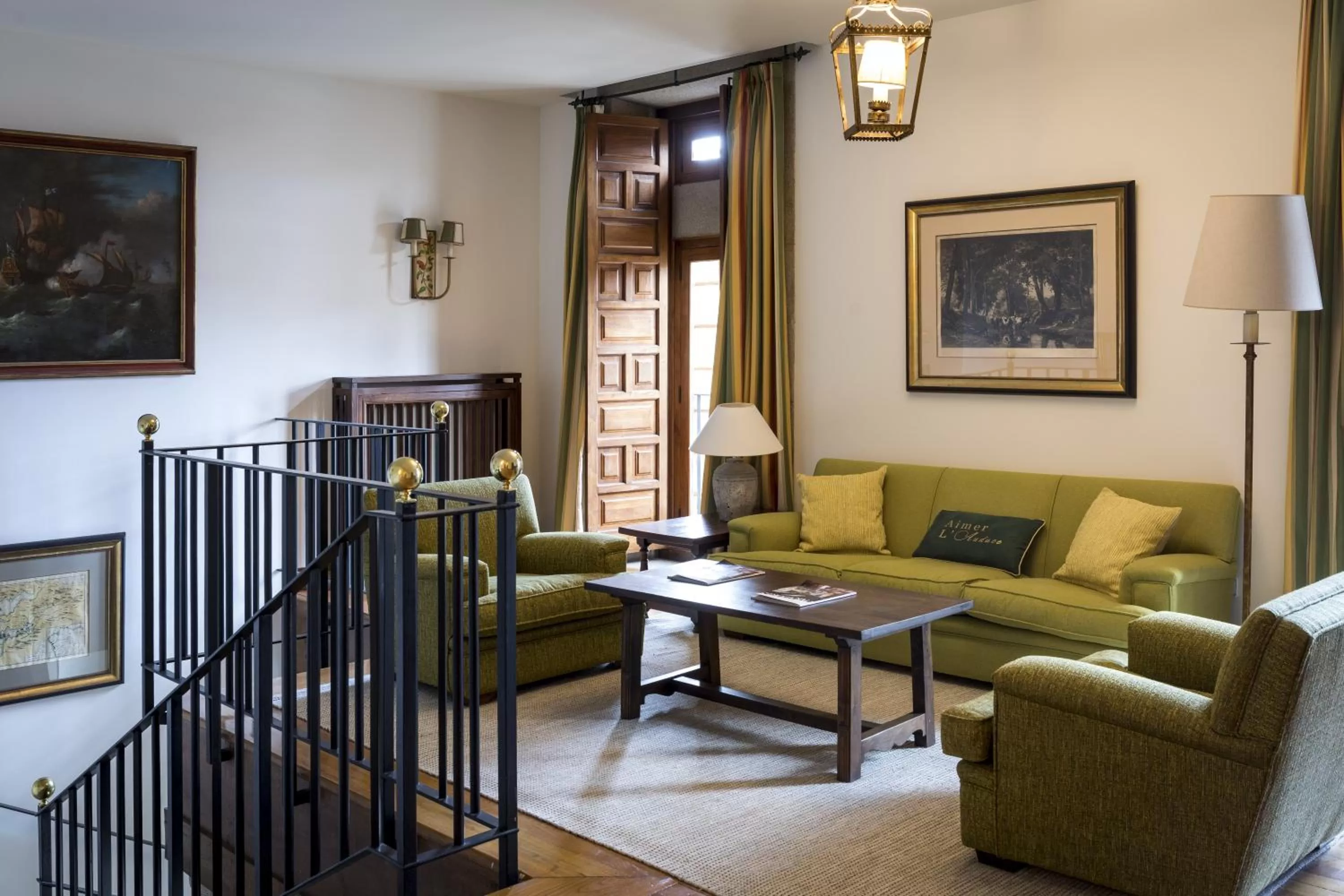 Seating area in Parador de Cambados