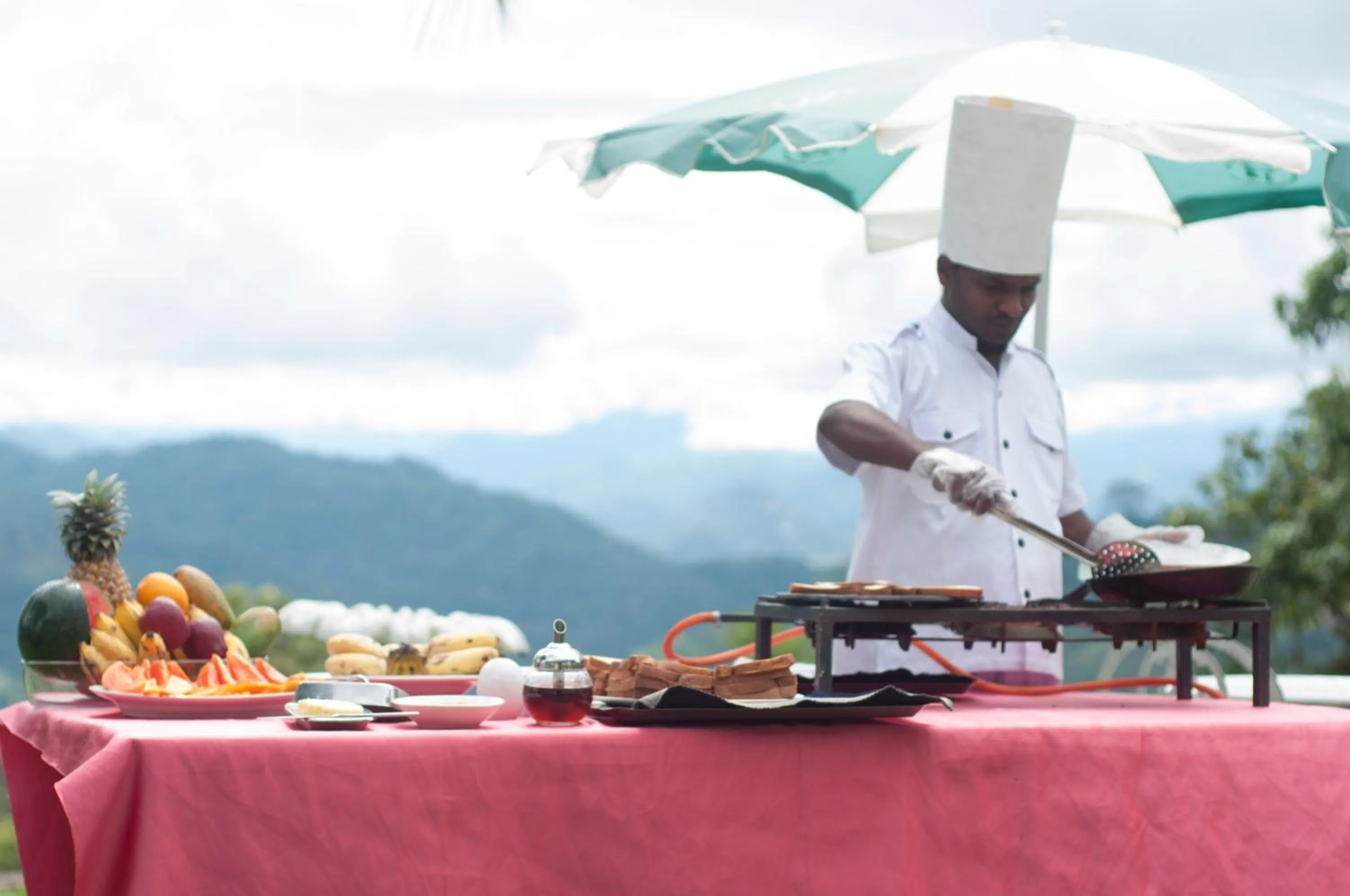 Continental breakfast in Hatale Tea Estate Bungalow