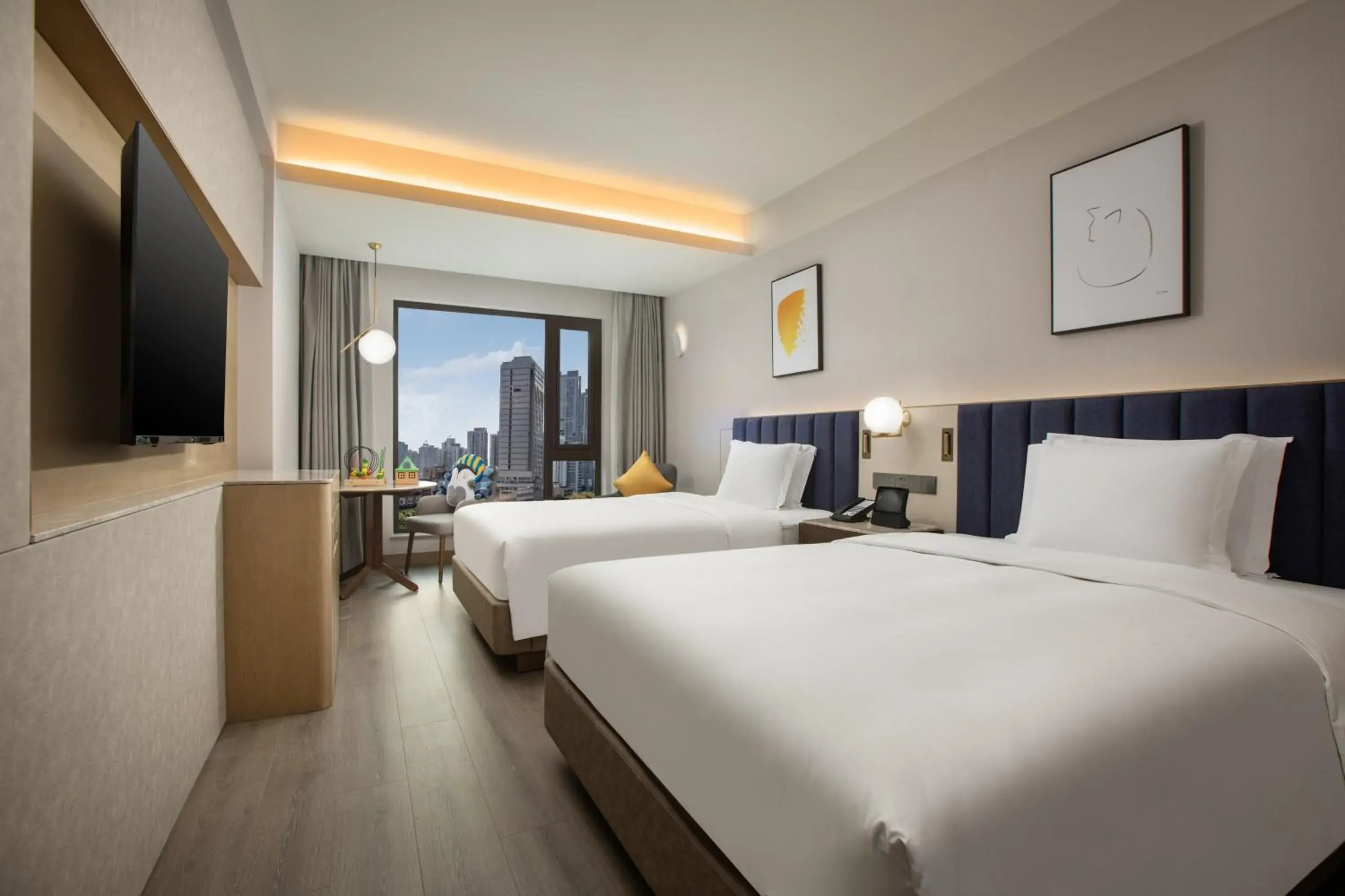 Premium Room with One Queen and One Single Bed - Kids Theme in voco Nanjing Oriental Pearl Premium Room with One Queen and One Single Bed - Kids Theme in voco Nanjing Oriental Pearl