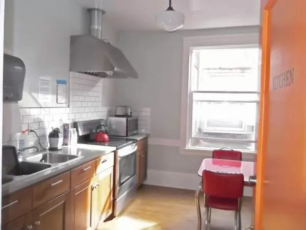 Communal kitchen in Norblad Hotel