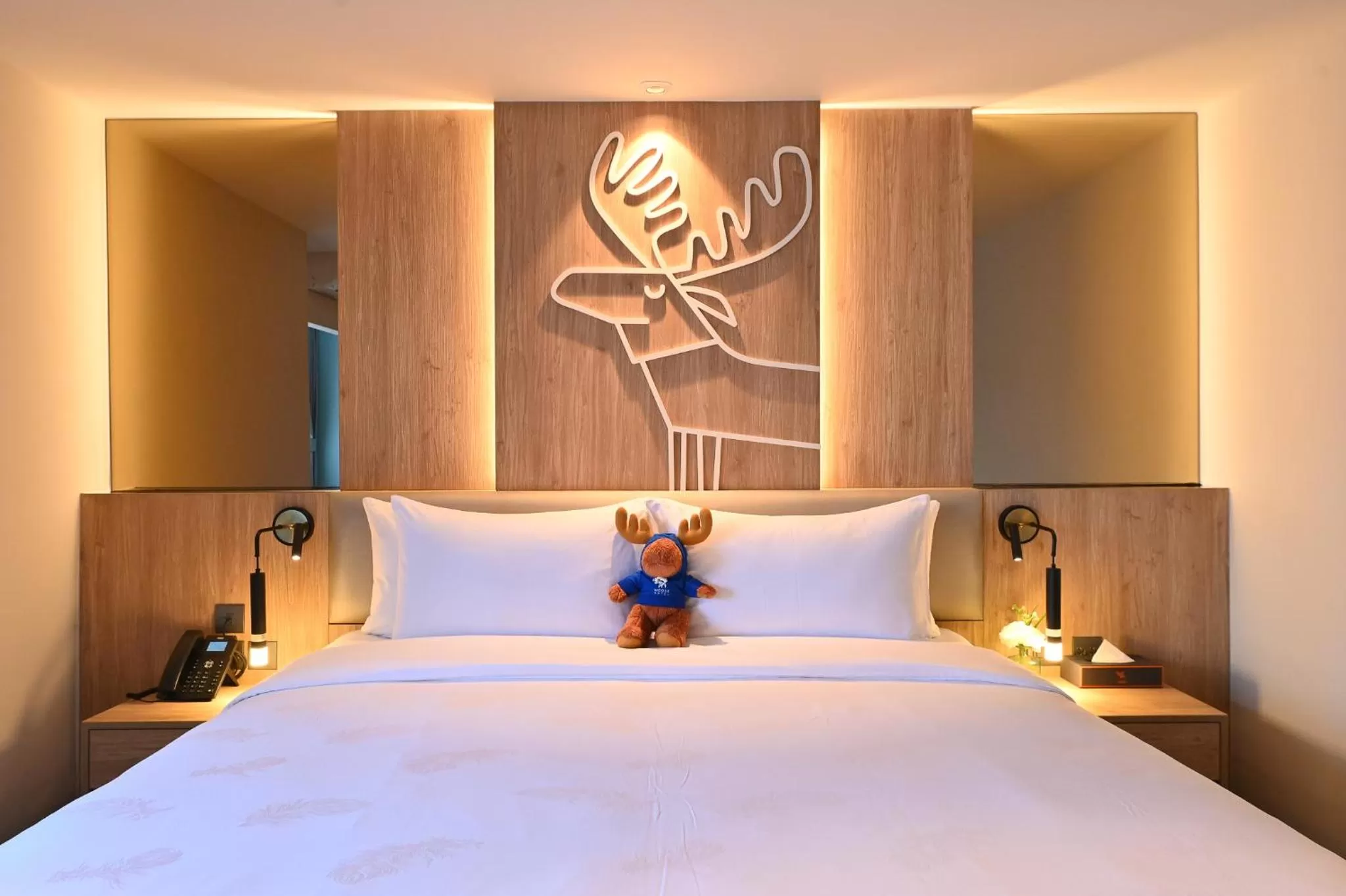 Bed in Moose Hotel Nimman