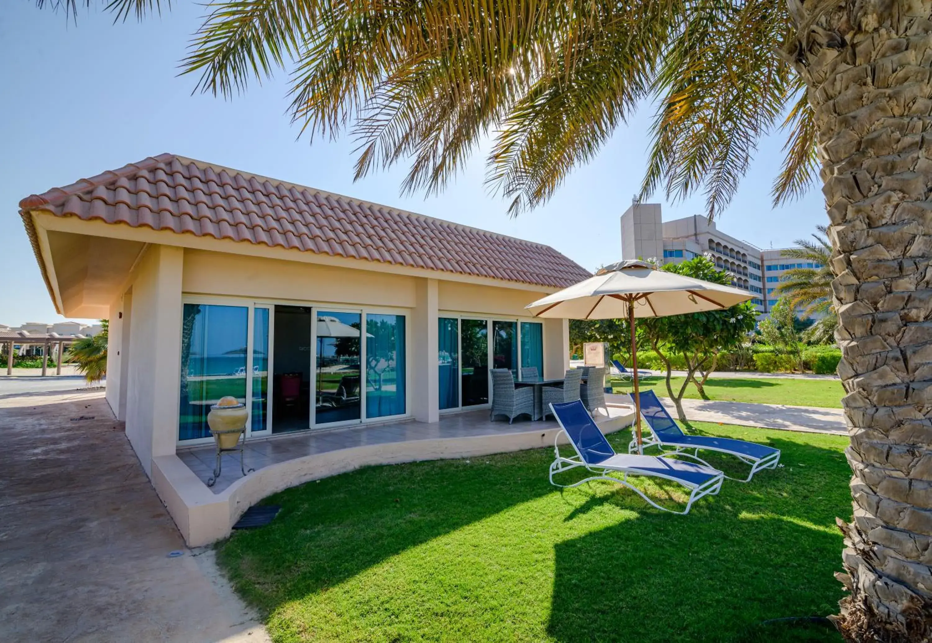 Two Bedroom beachfront family villa with living and dining room, private garden terrace and private parking in Danat Jebel Dhanna Resort Two Bedroom beachfront family villa with living and dining room, private garden terrace and private parking in Danat Jebel Dhanna Resort