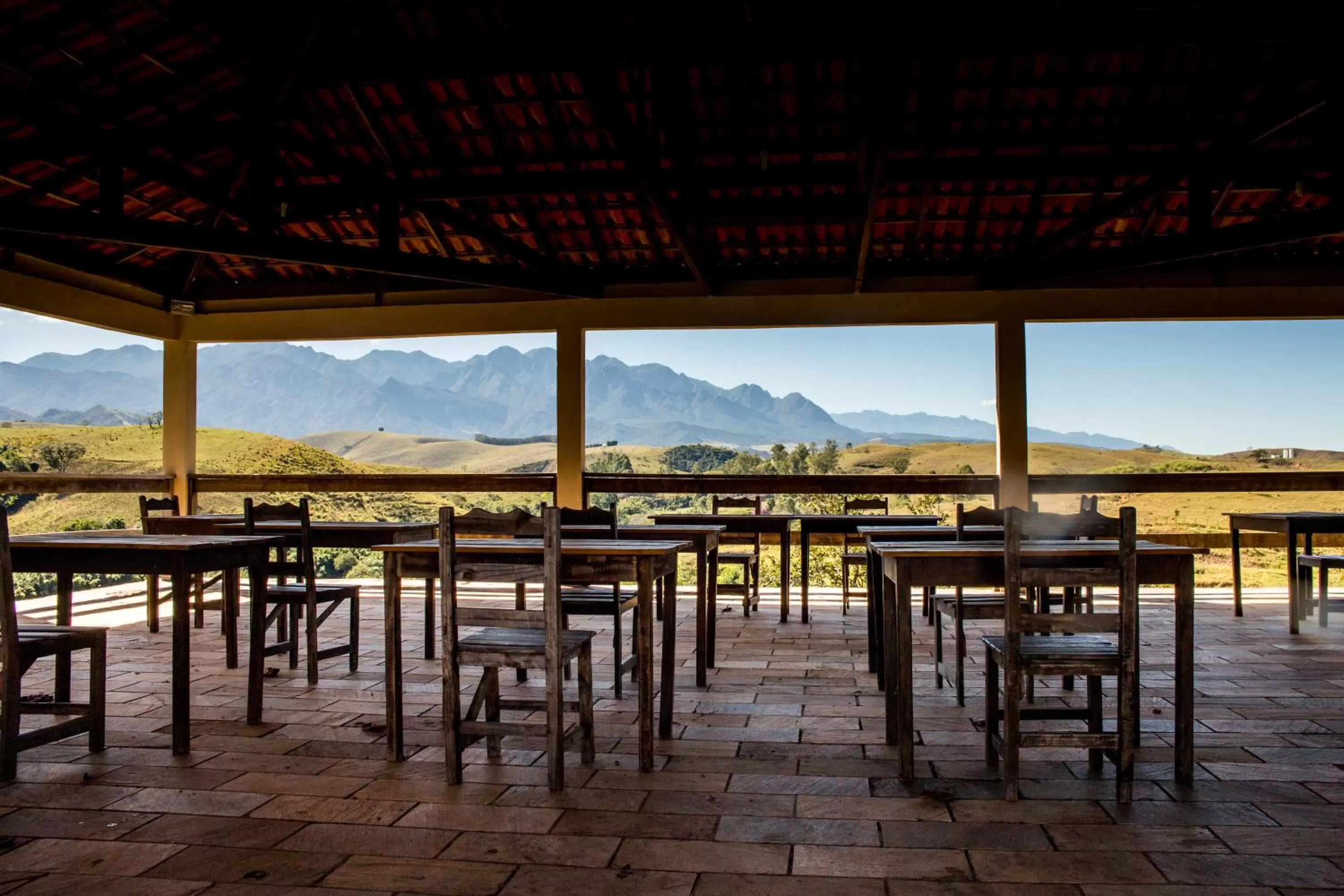 Patio, Restaurant/Places to Eat in Pousada Flor da Serra