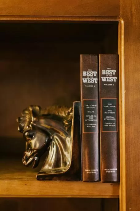 Library in The Long Barn Lodge
