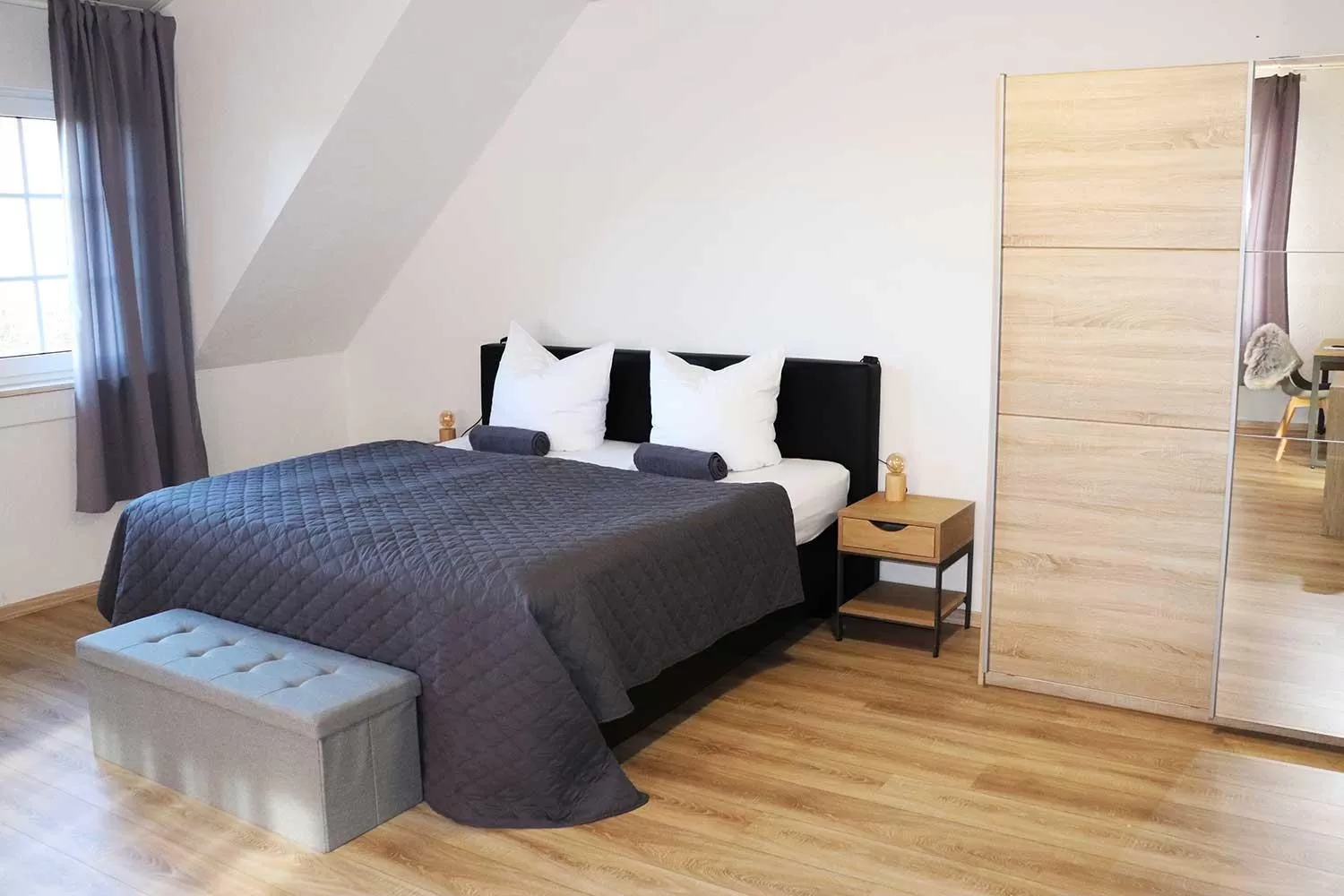 Bed in Hotel Rehkitz