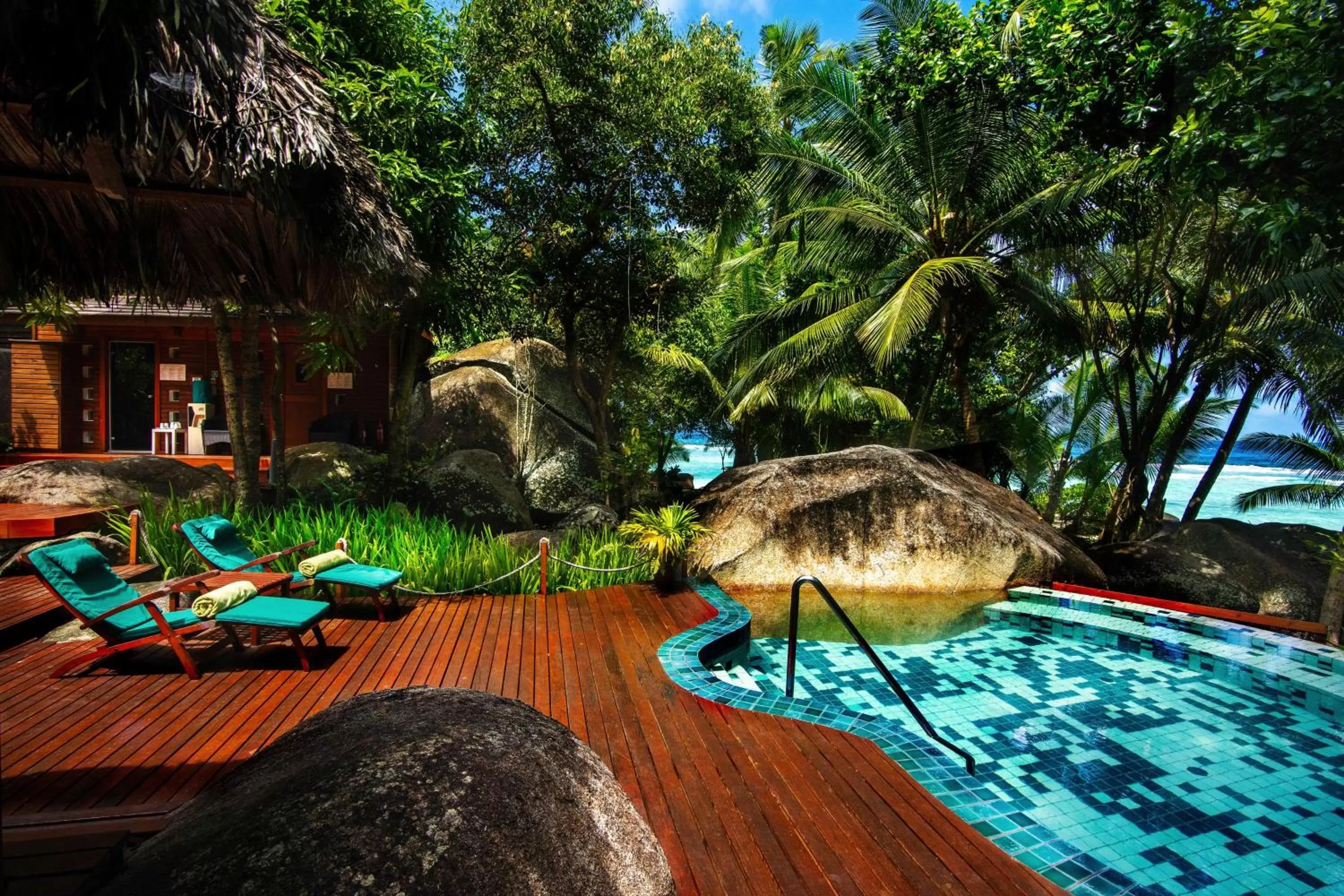 Pool view in Hilton Seychelles Labriz Resort & Spa