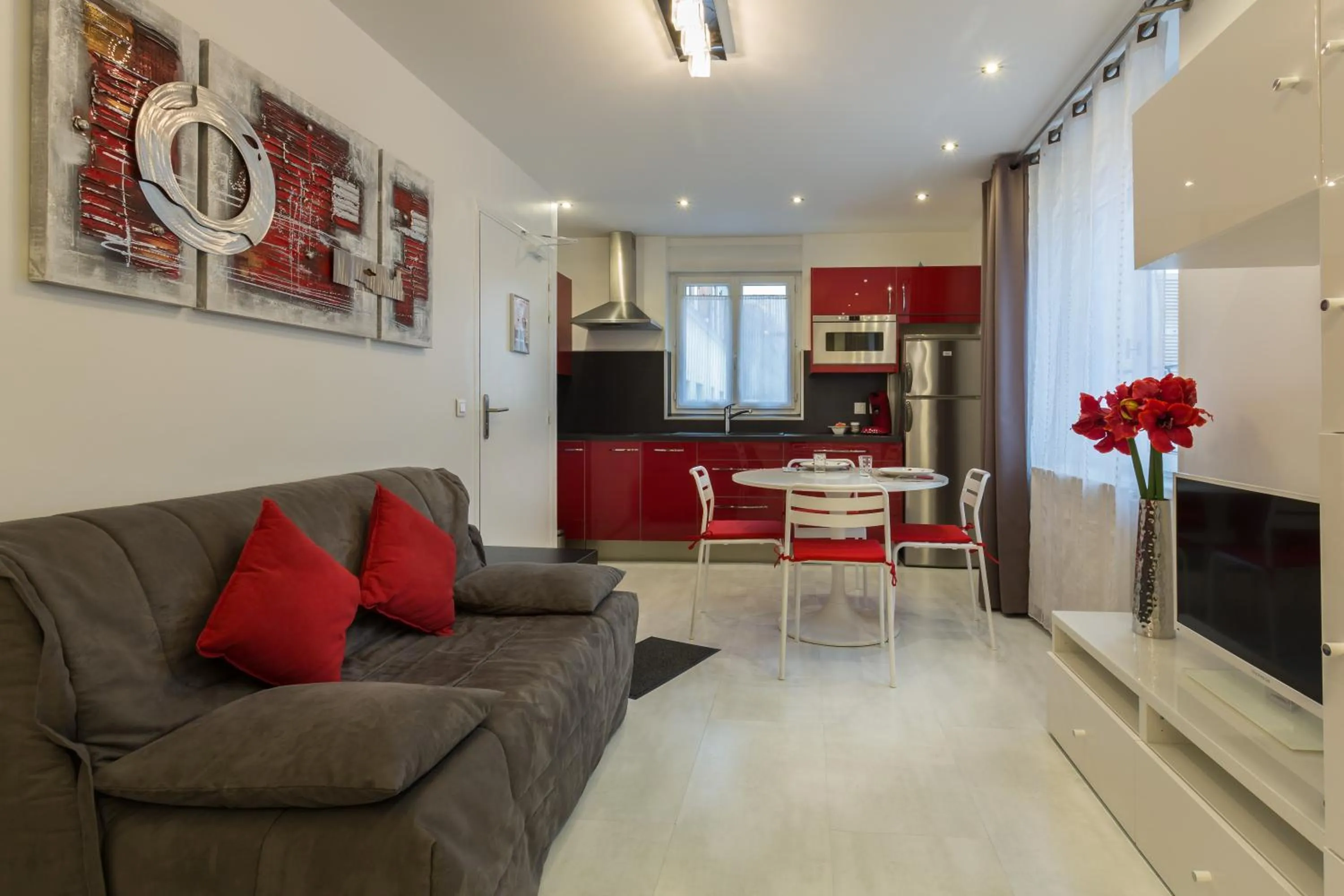 Kitchen or kitchenette in Hotel De L'Horloge