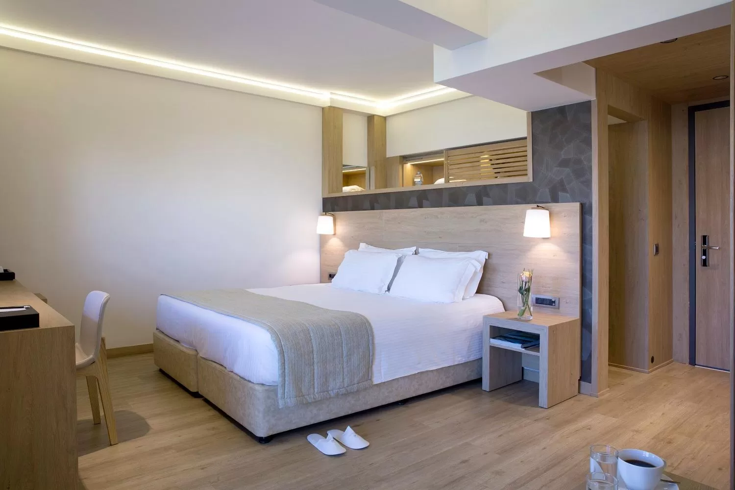 Decorative detail, Bed in Golden Age Athens Hotel