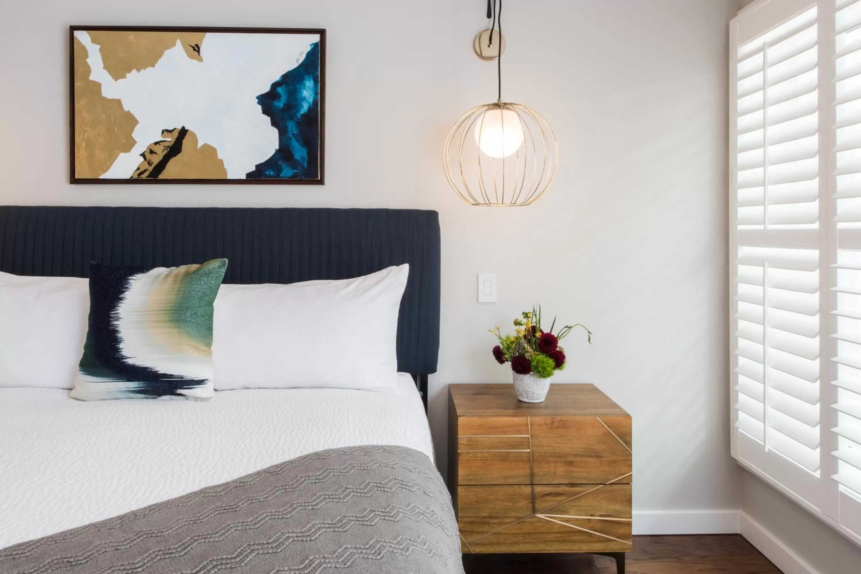 Decorative detail, Bed in Olea Hotel