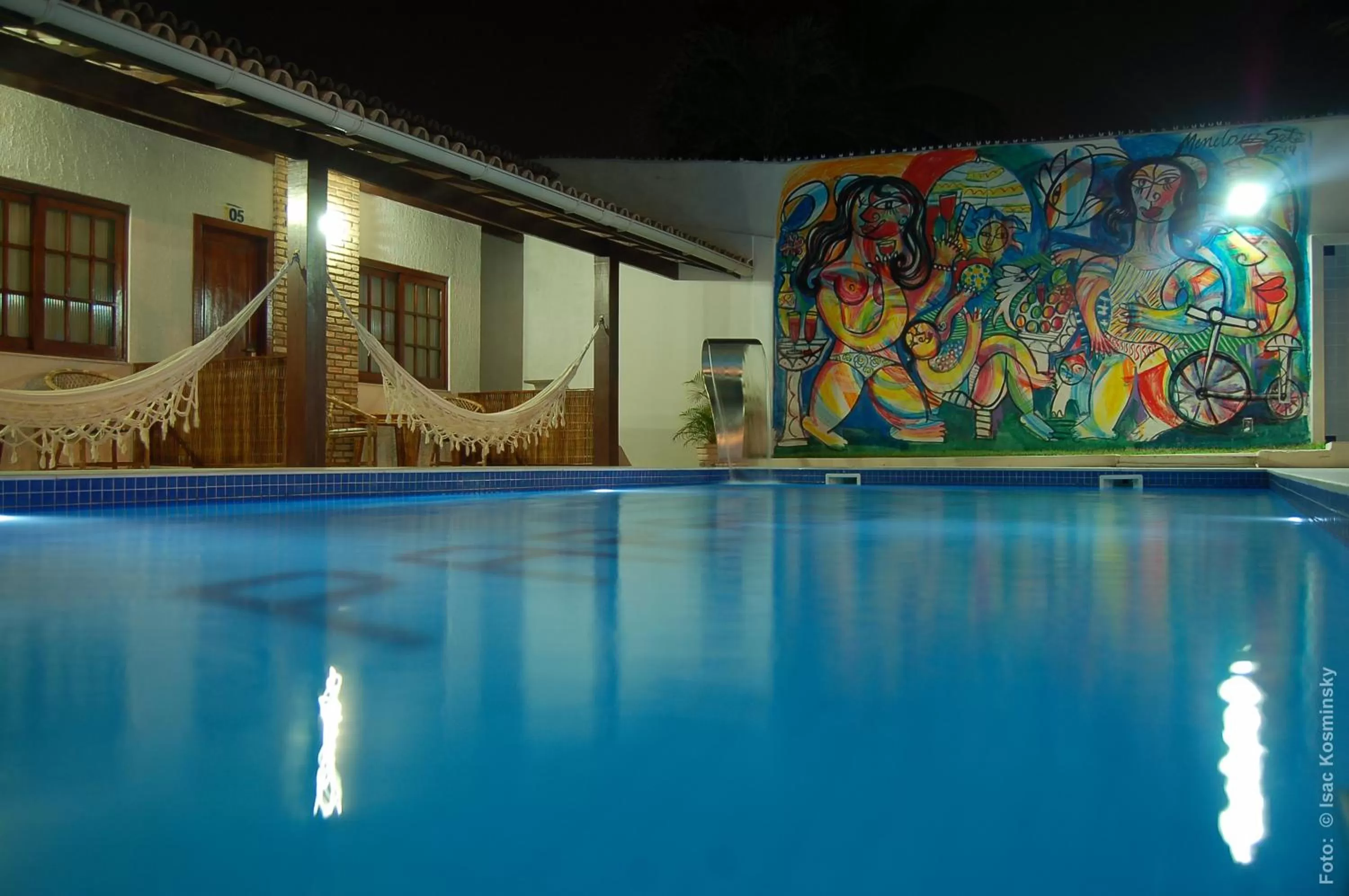 Night, Swimming Pool in Hotel Pousada Salvador Paradise