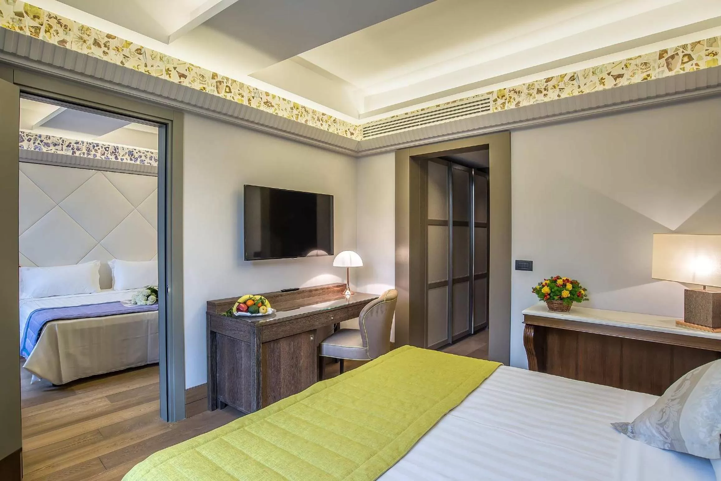 Decorative detail, Bed in Hotel Martis Palace