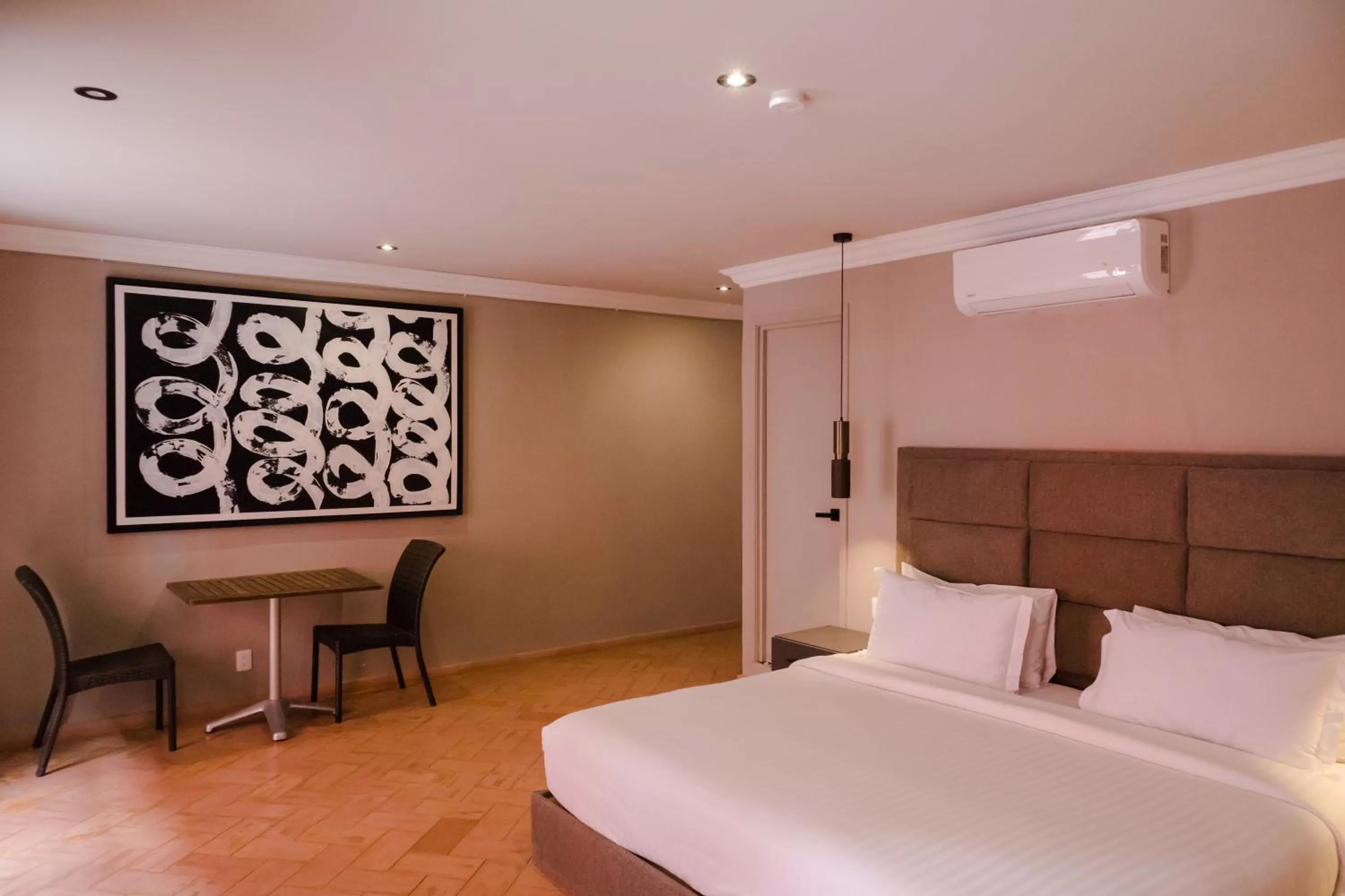 Bed in Mikaella Hotel