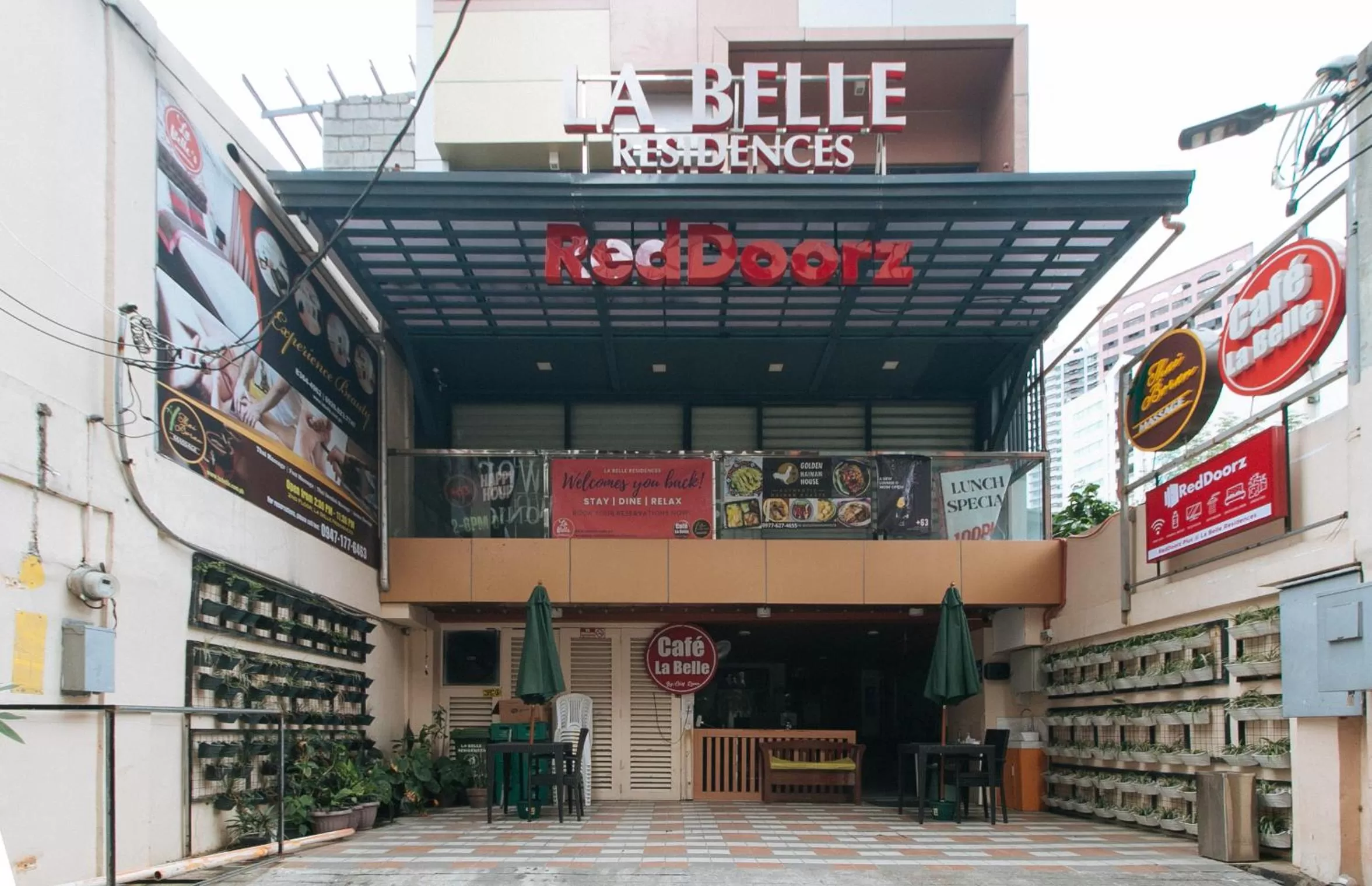 Facade/entrance in RedDoorz Plus at La Belle Residences Makati City