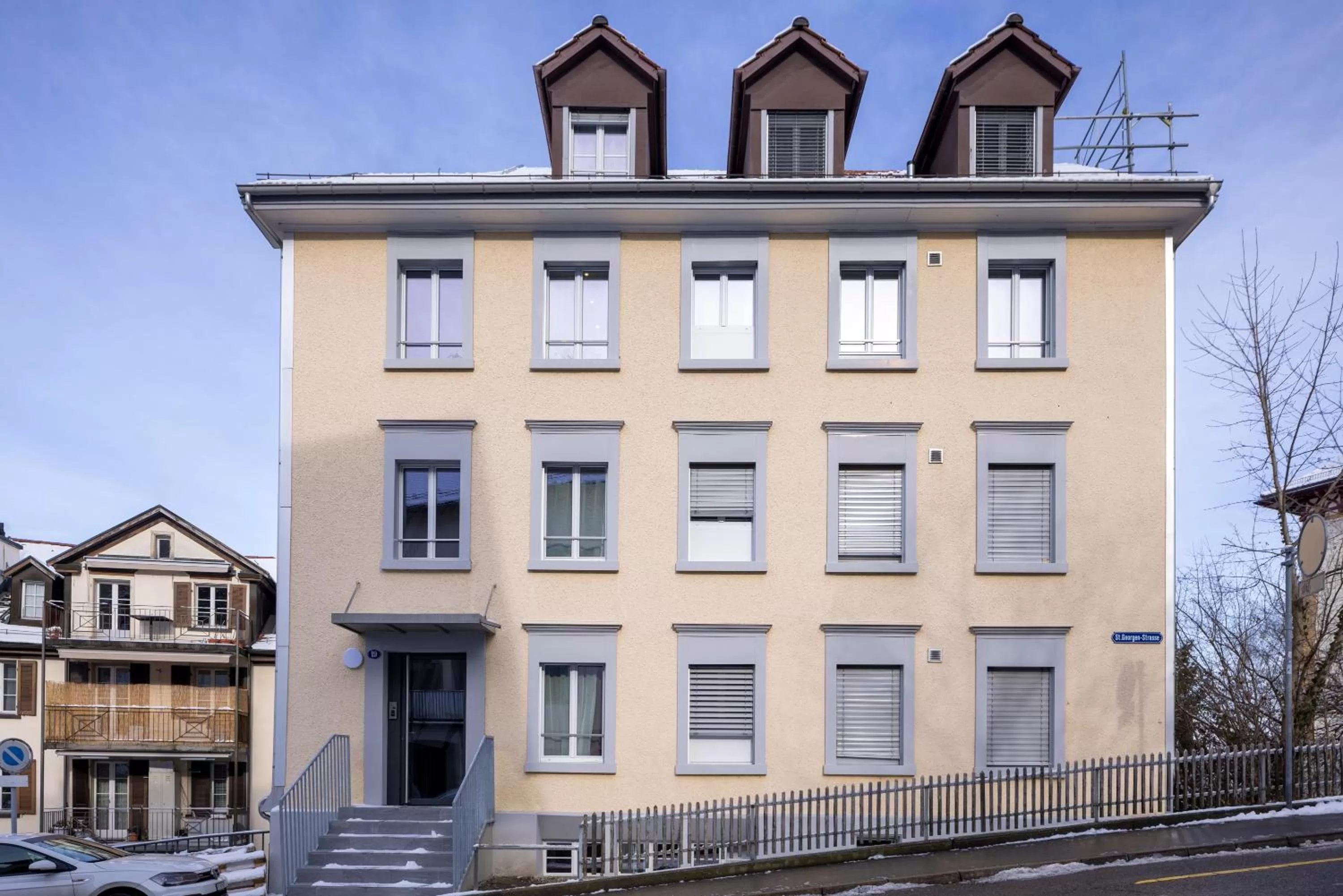 Property building in VISIMO Apartments St Georgen-Strasse St Gallen - Design City Nature