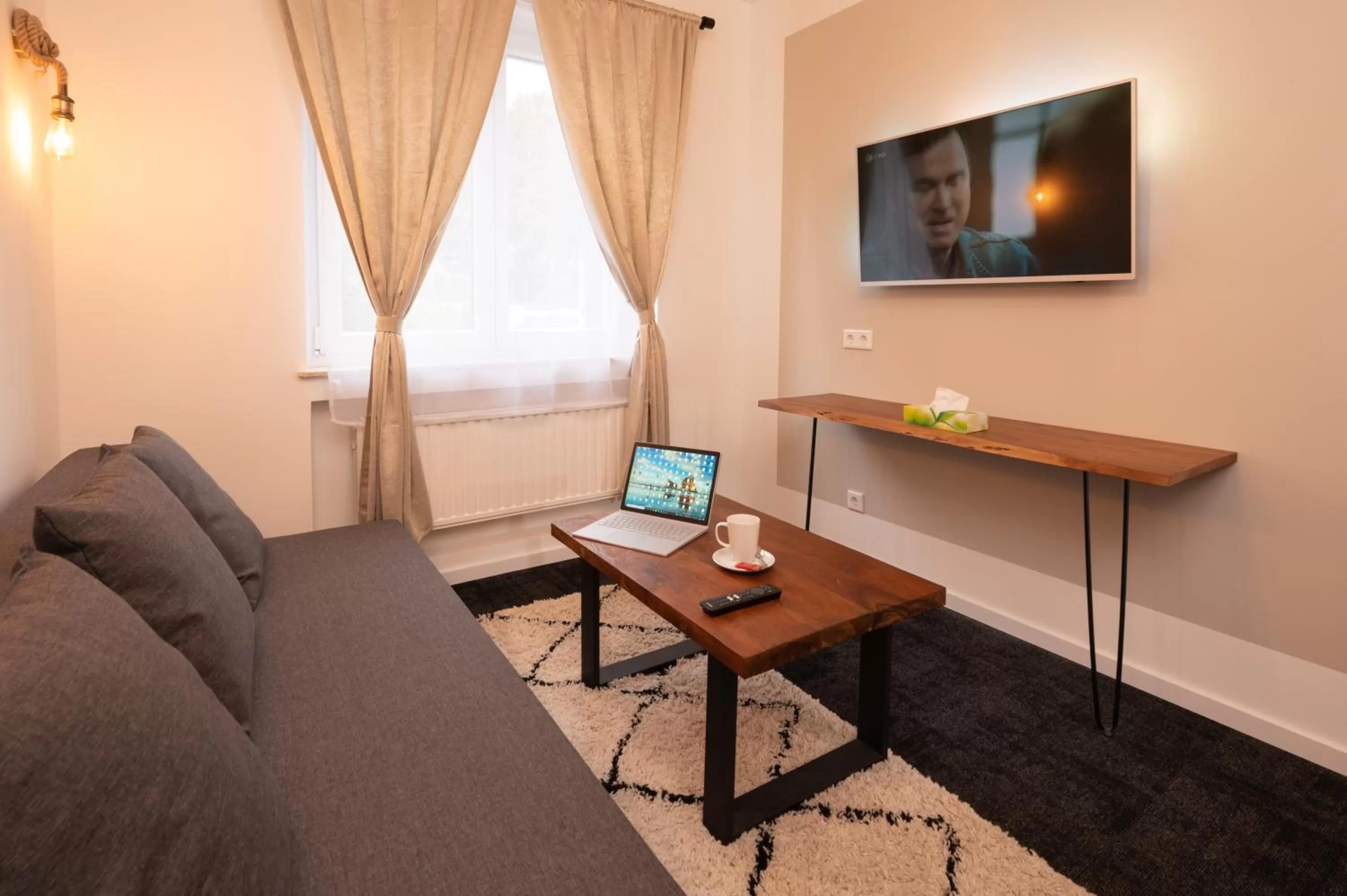 Living room, TV/Entertainment Center in Hotel Burgblick