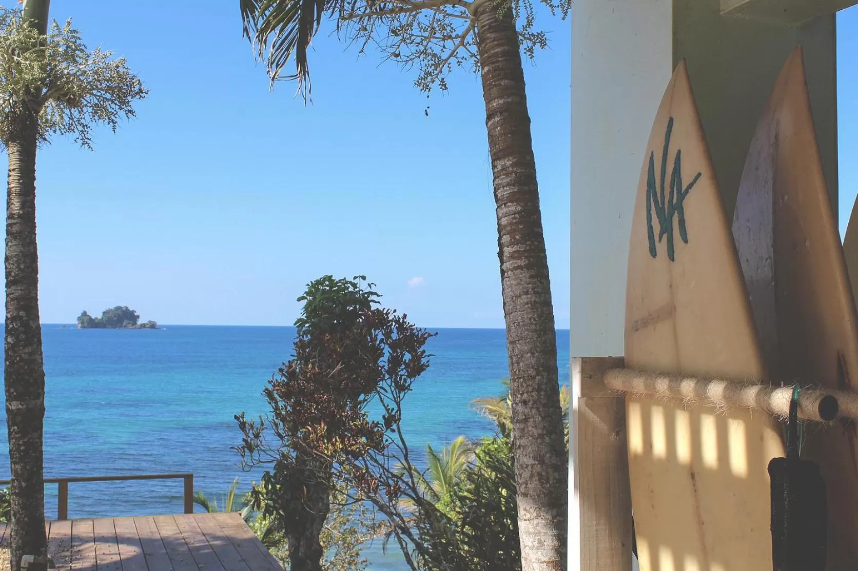 Sea view in Bird Island Bungalows