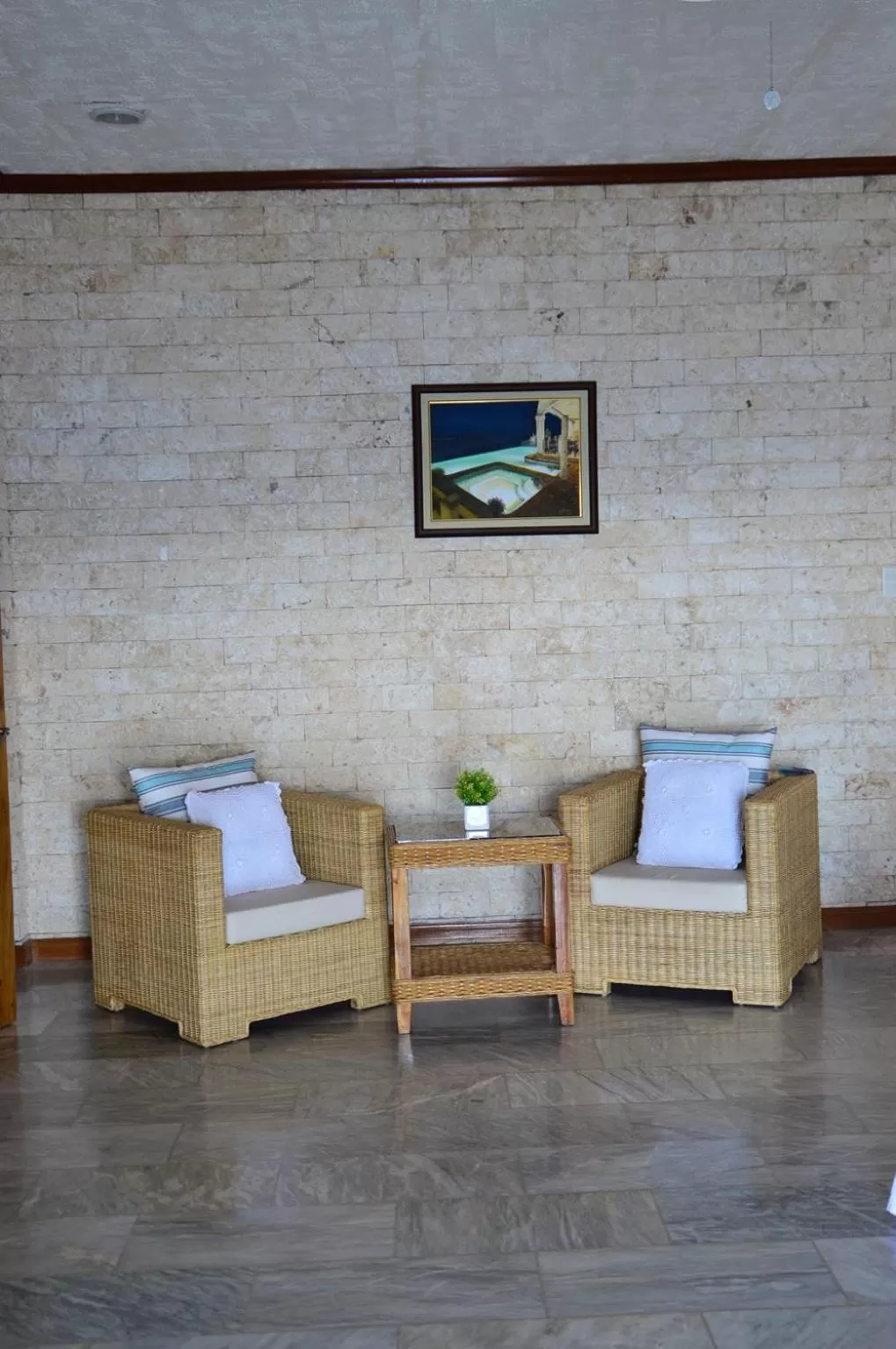 Seating area in Eden Resort