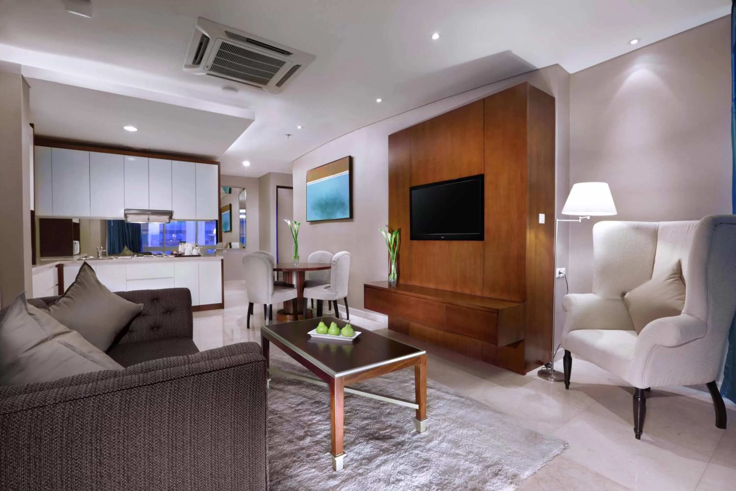 Living room in The Grove Suites by Grand Aston