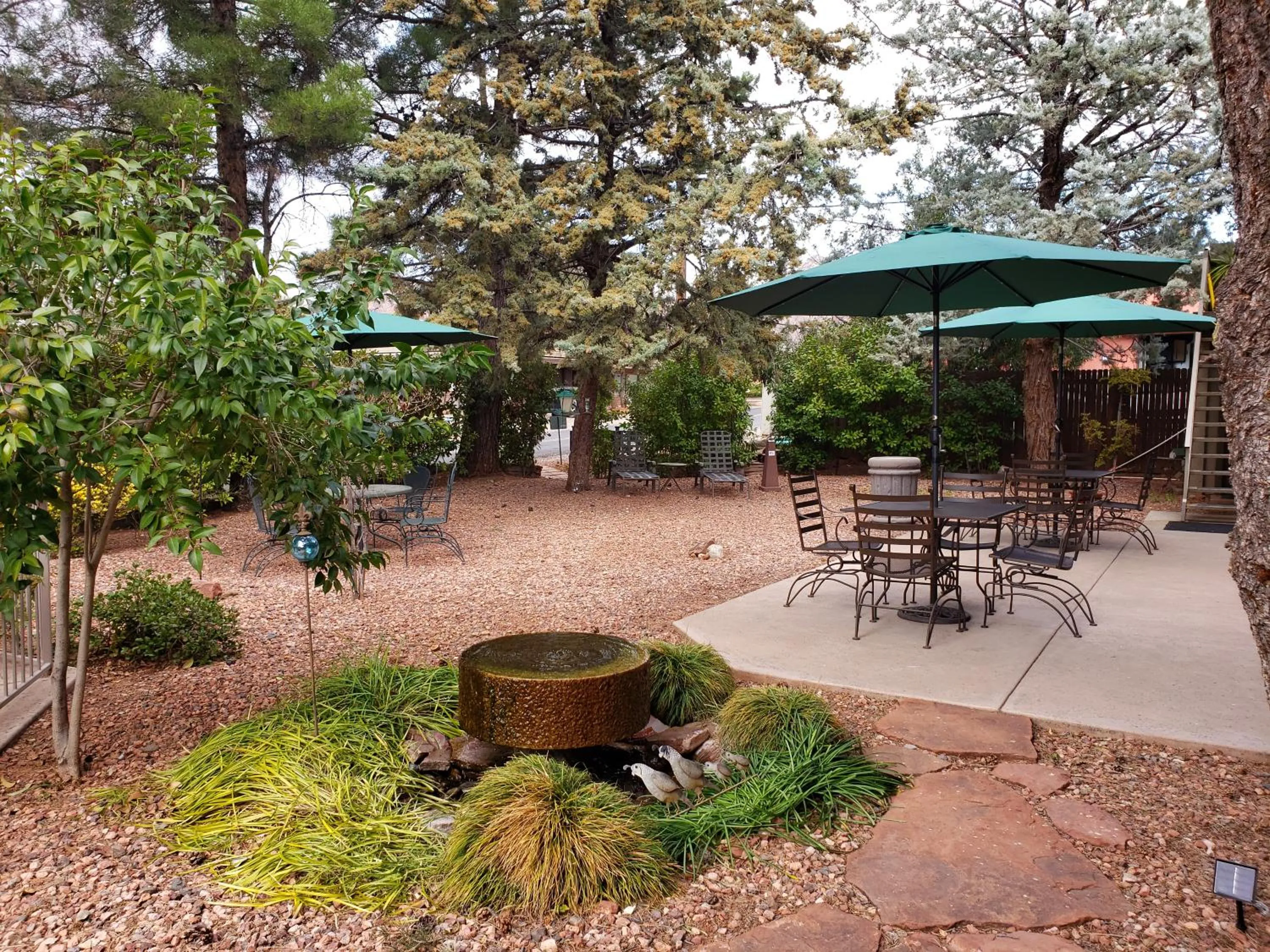 Inner courtyard view in Baby Quail Inn