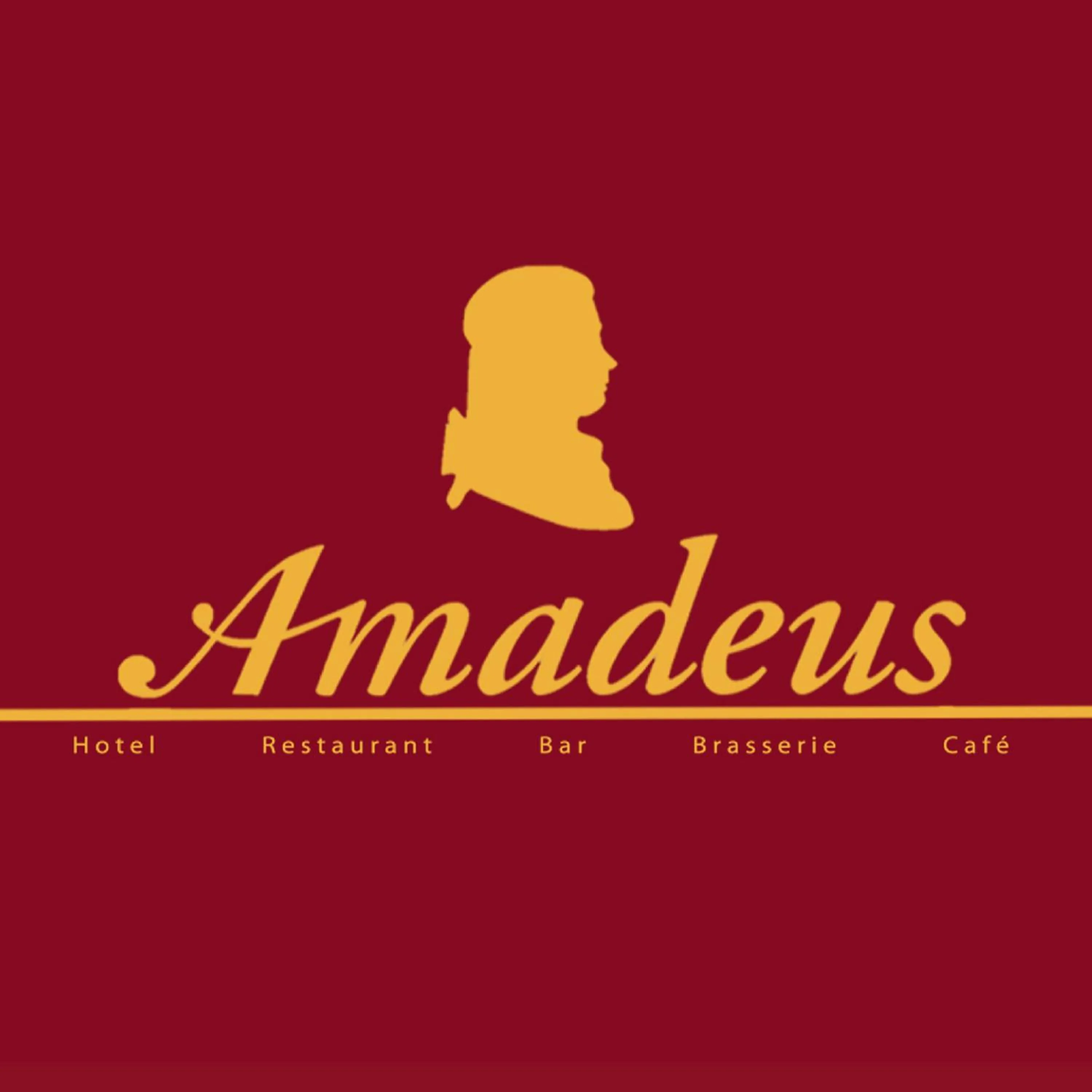 Property logo or sign in Hotel-Restaurant Amadeus