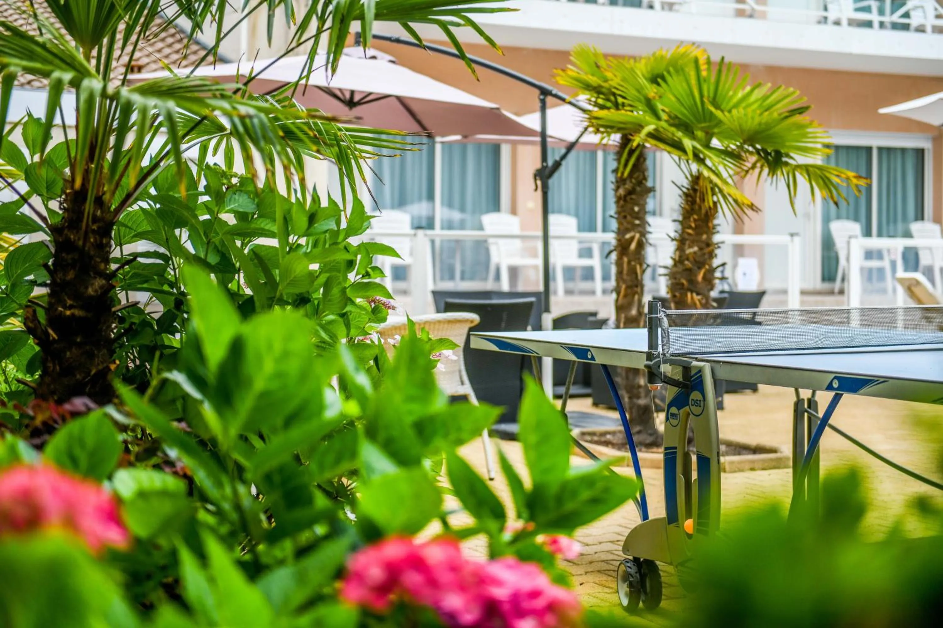 Garden in Hôtel Restaurant La Forestière