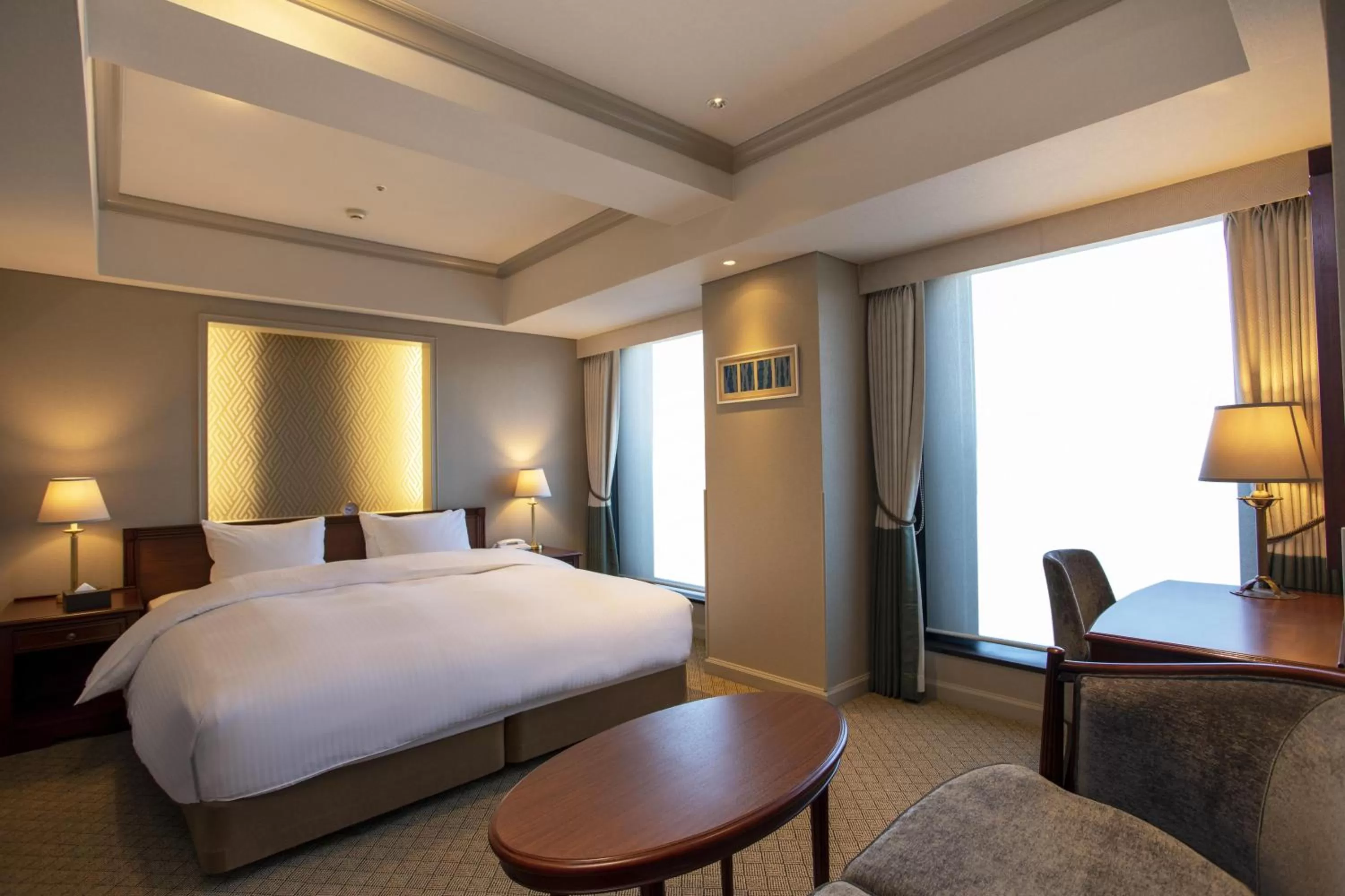 Bed in SHIROYAMA HOTEL kagoshima