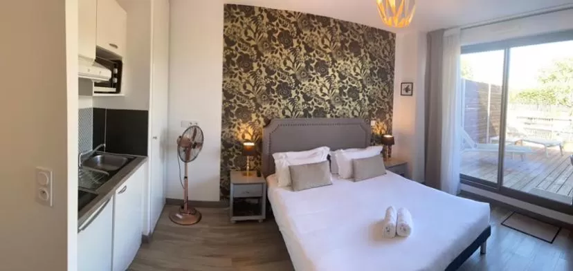 Bed in Les Terrasses D'Aix - Studio avec Grande Terrasse privée