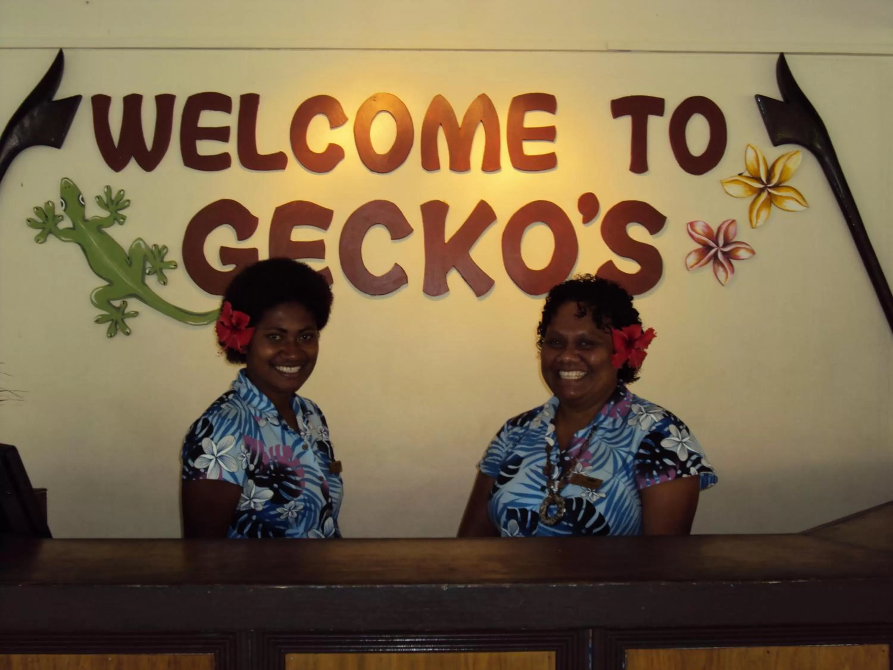 Staff in Gecko's Resort