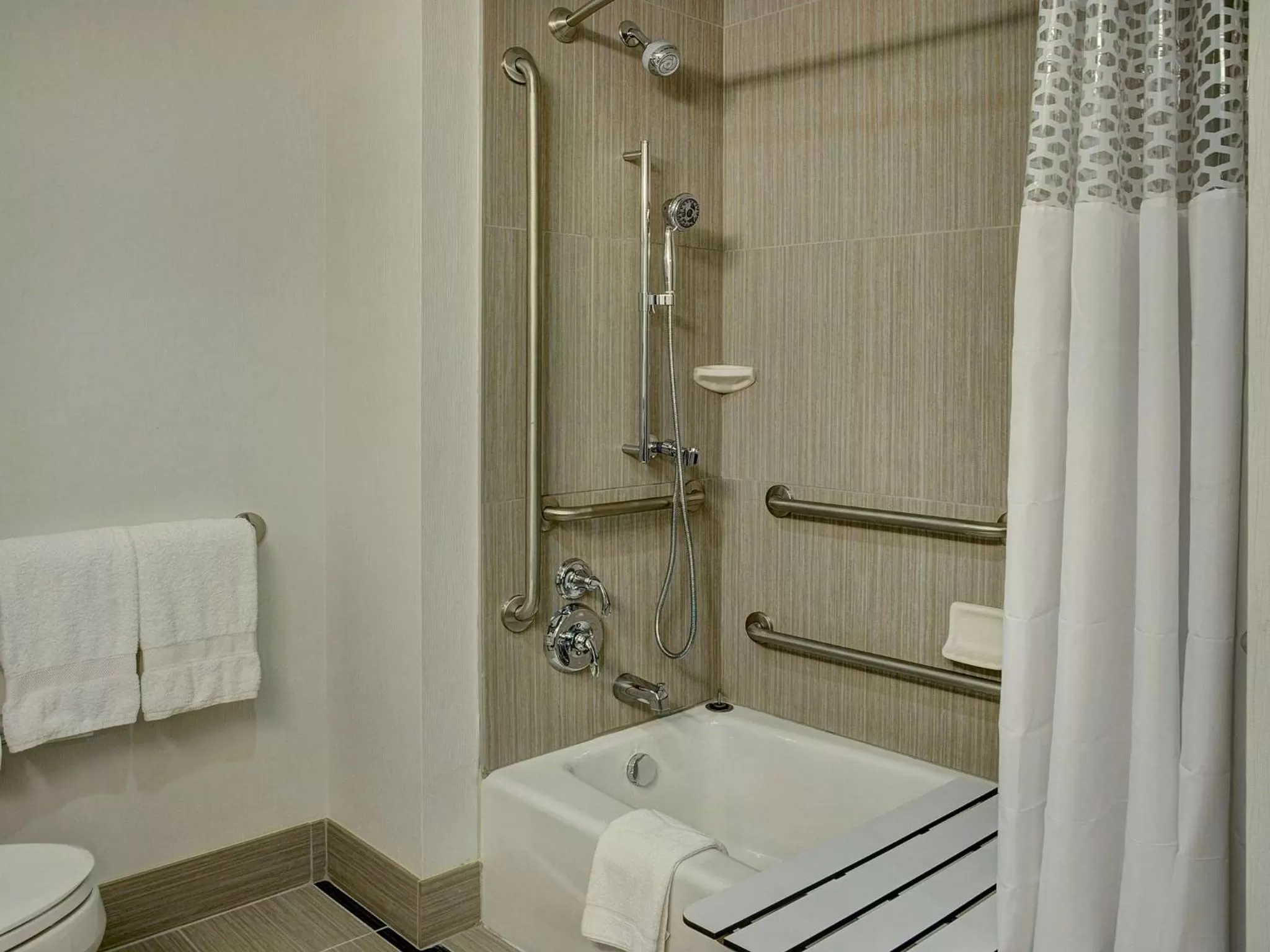 Bathroom in Hampton Inn by Hilton Winnipeg
