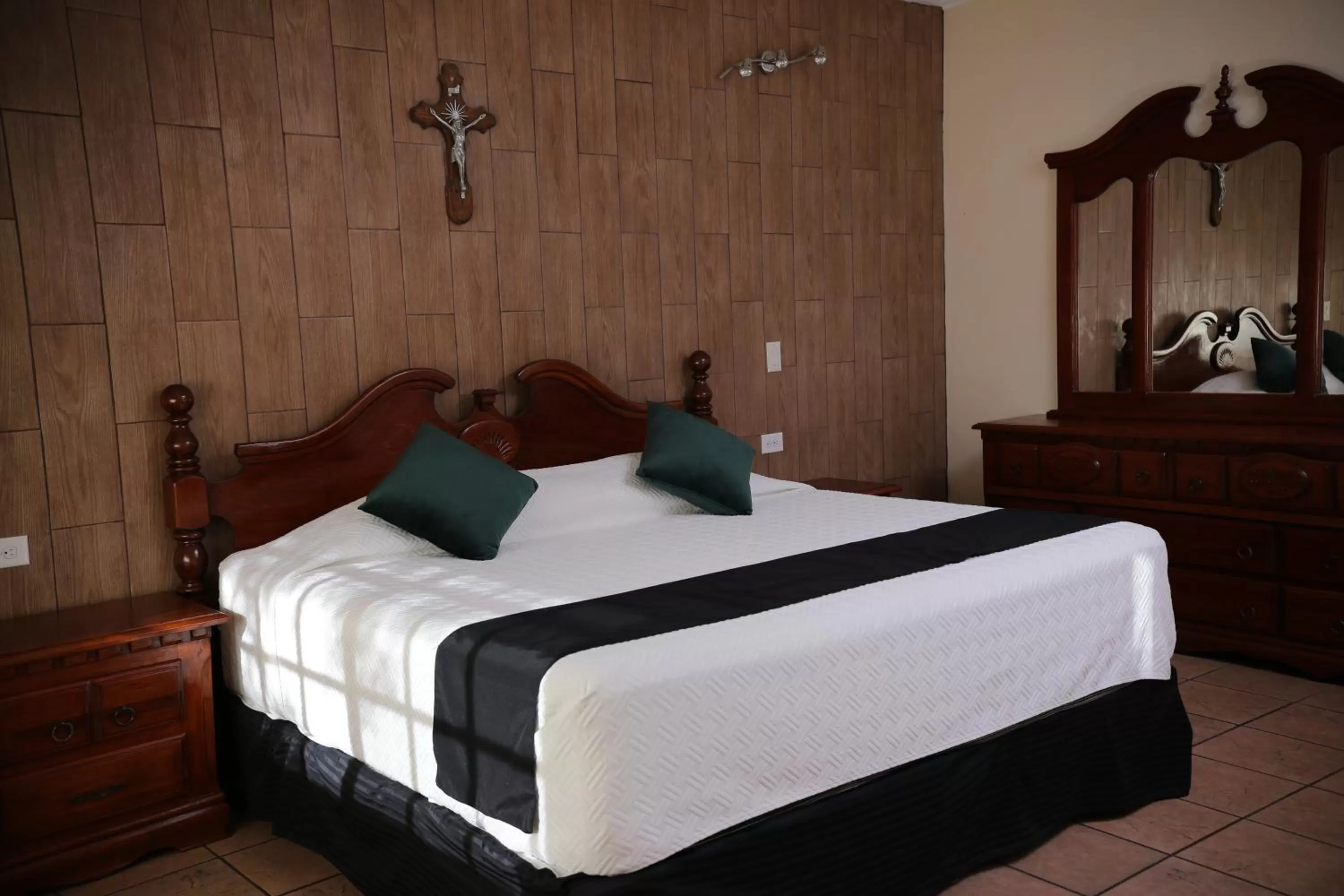 Bed in Hotel Posada Santa Fe Sabinas