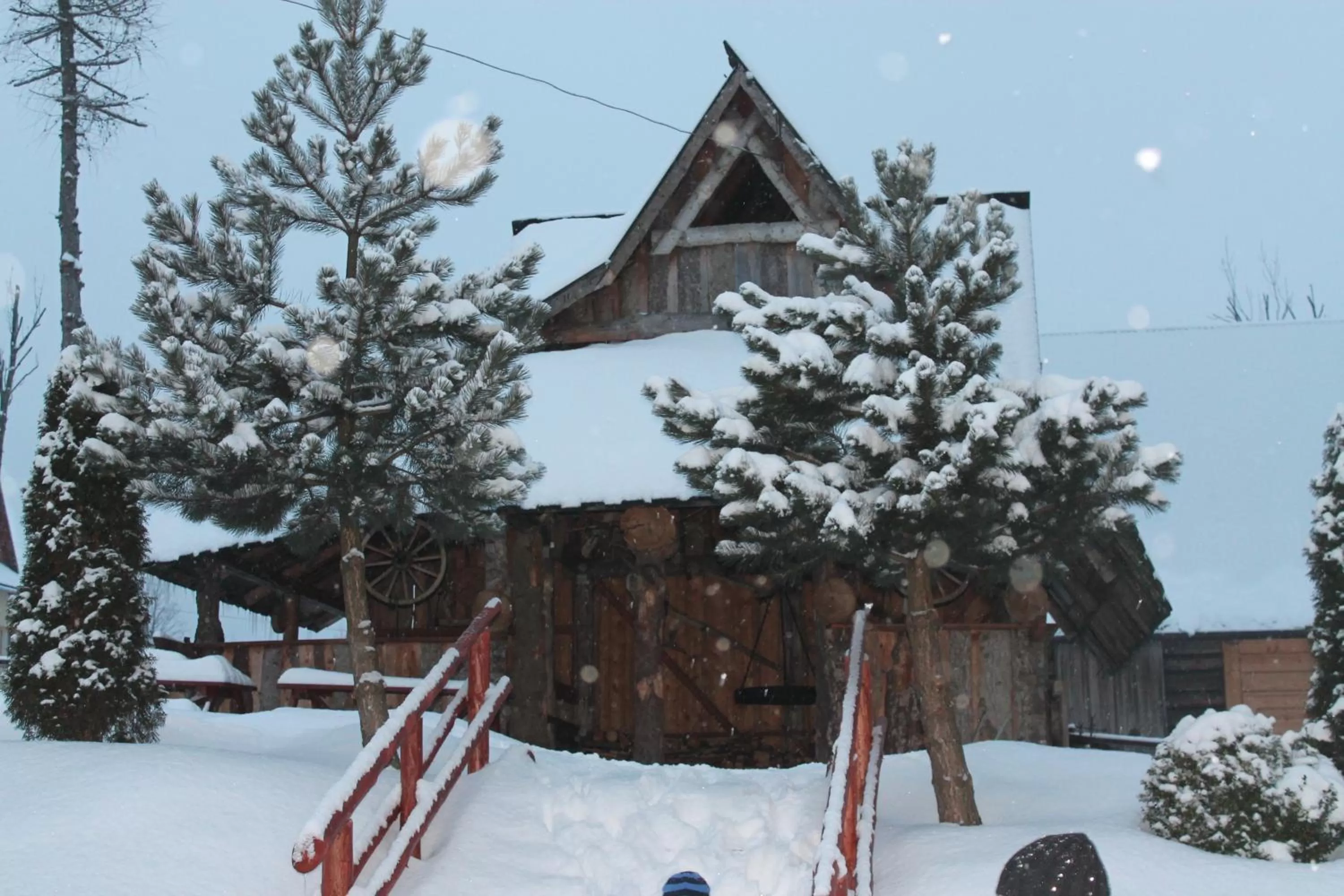 Facade/entrance, Winter in Willa Grzesiczek