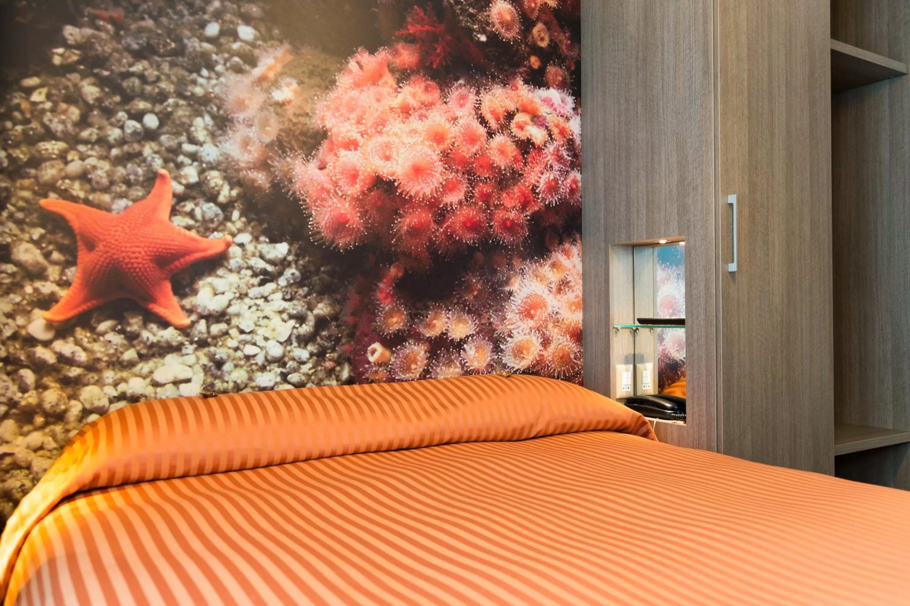 Decorative detail, Bed in Hotel Miramare