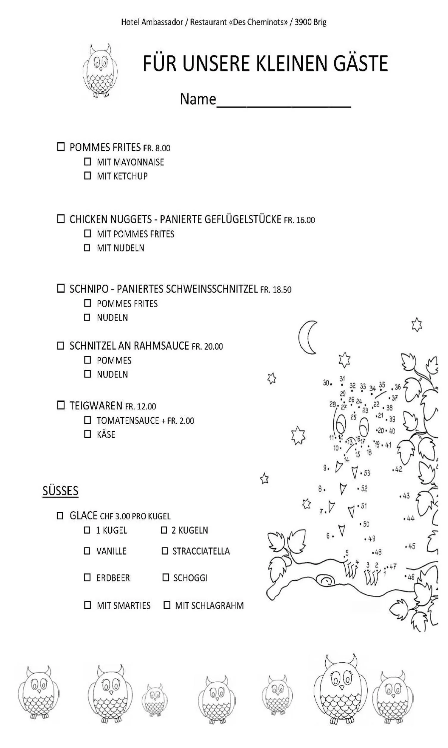Food and drinks in Hotel Ambassador