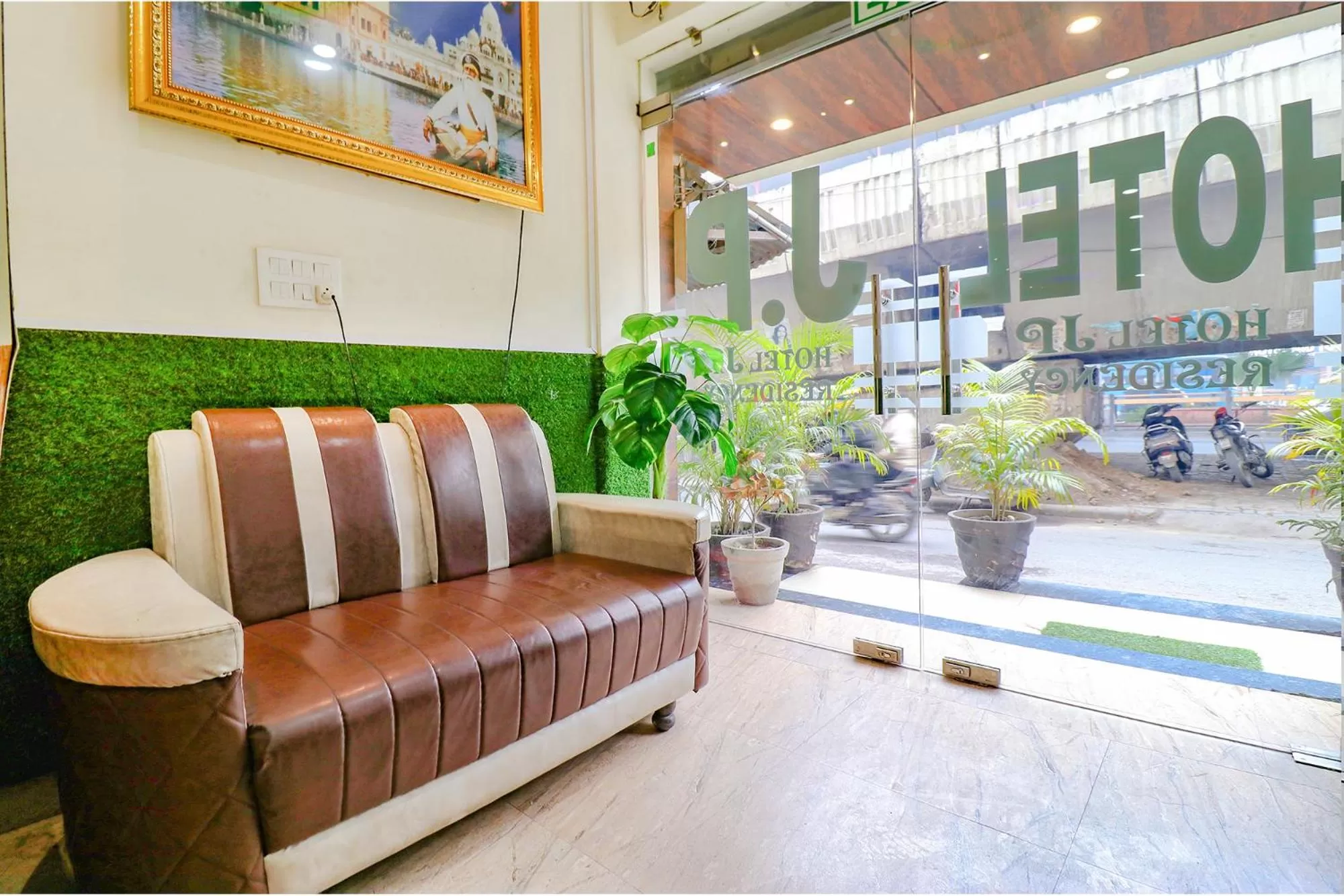 Seating area in FabHotel JP Residency