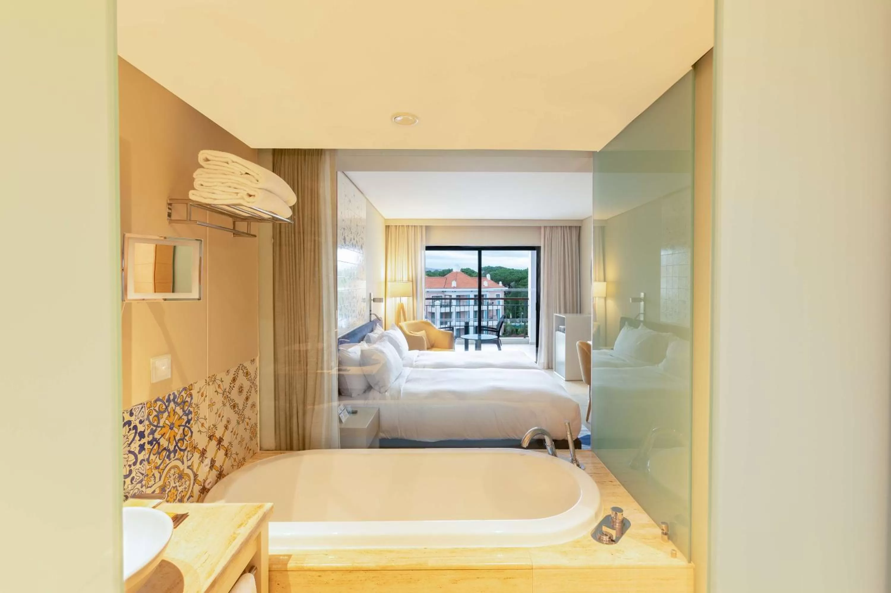 Bathroom, Bed in Hilton Vilamoura