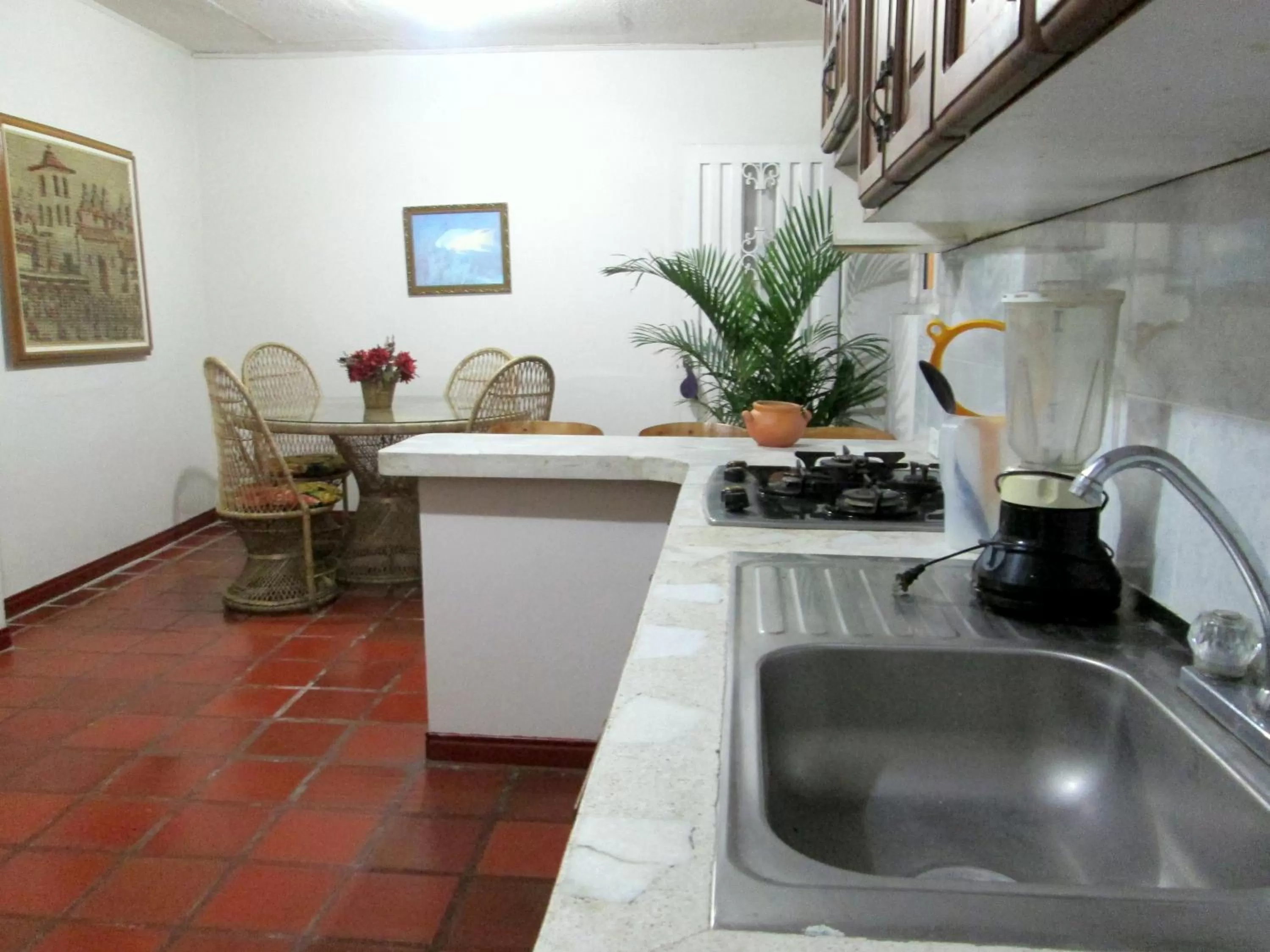 Kitchen/Kitchenette in Cabañas Las Bifloras