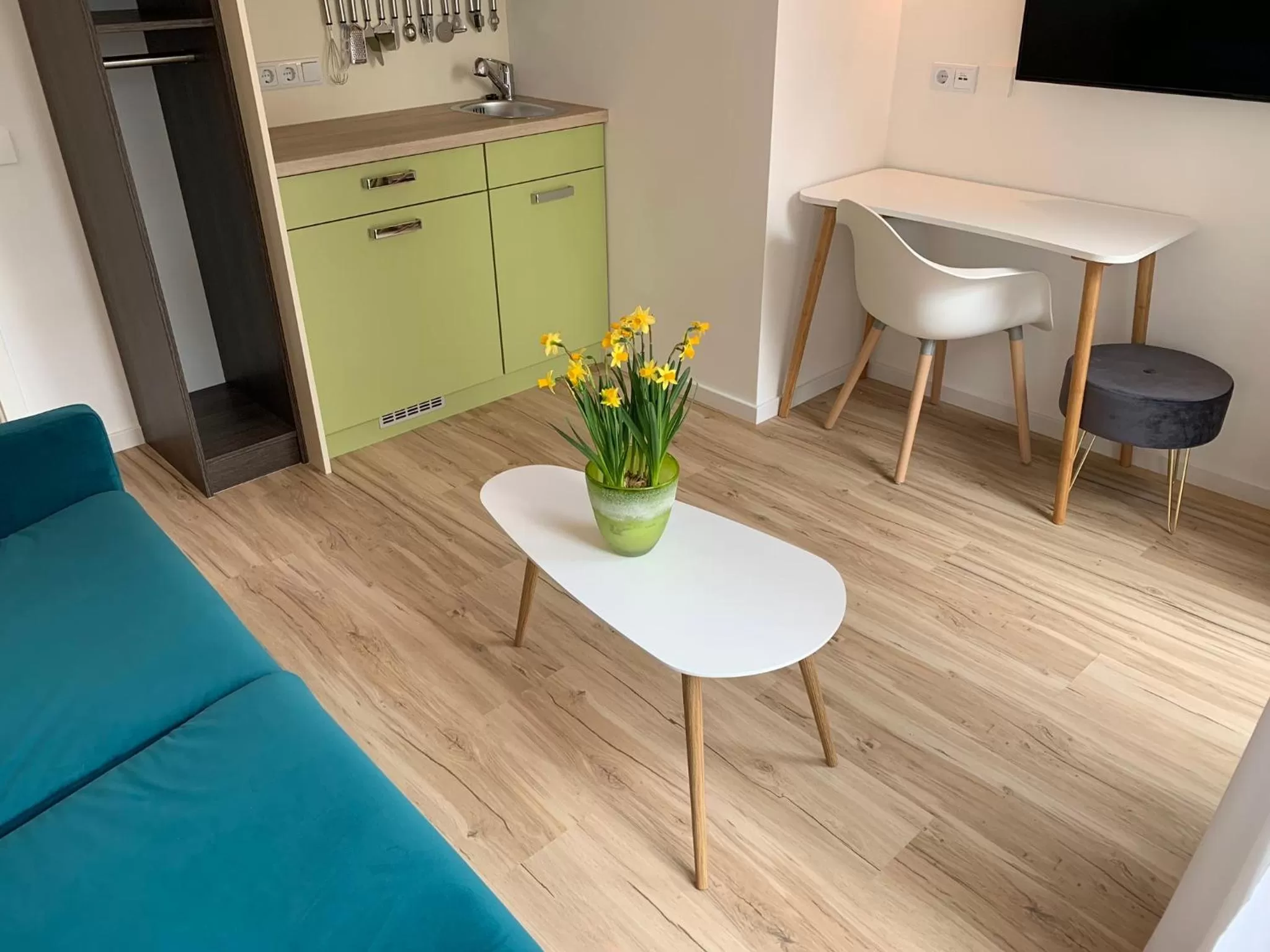 Kitchen or kitchenette, Dining Area in Park-Lodge Am Rohrbusch