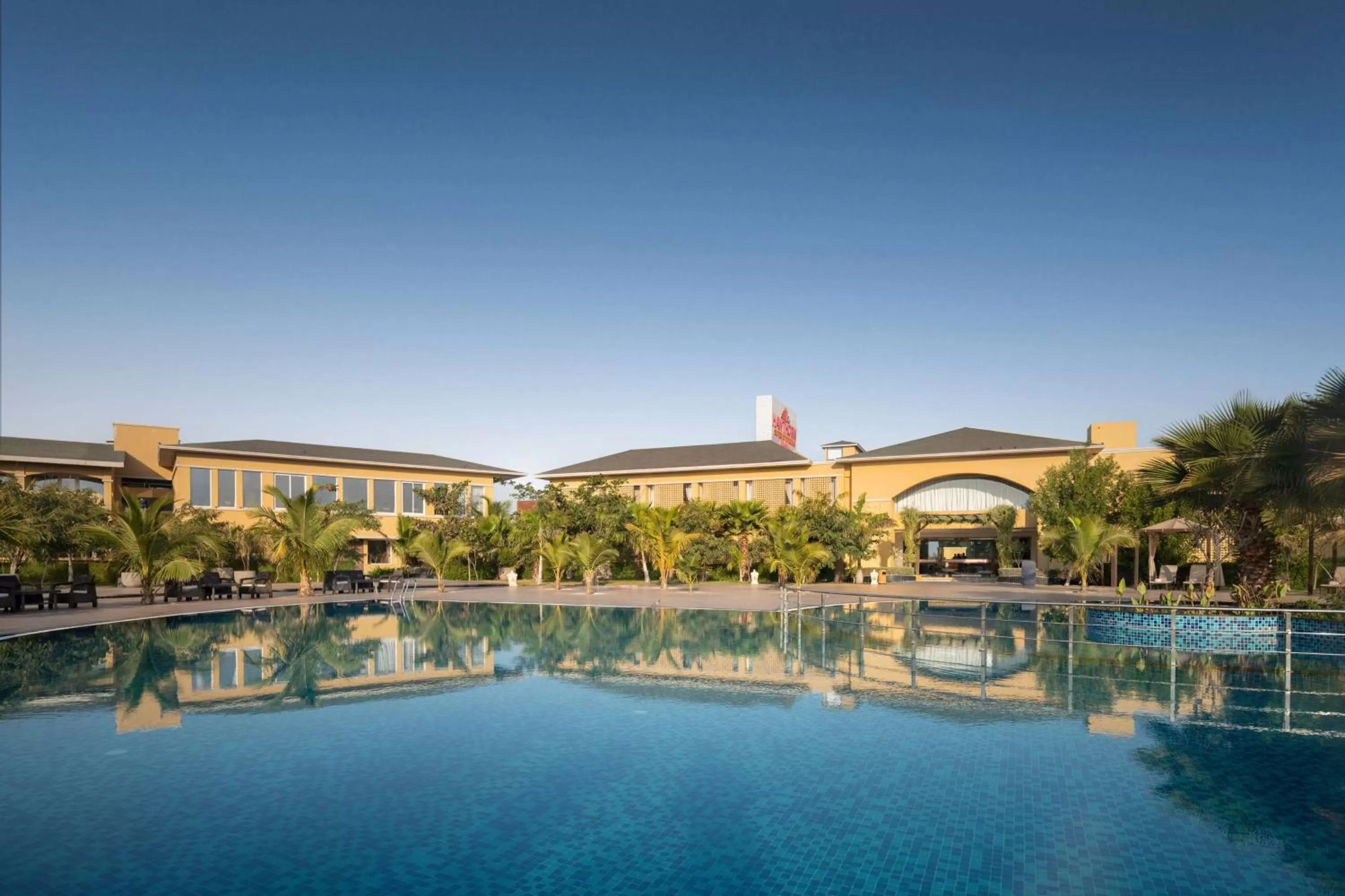 Pool view in Hawthorn Suites by Wyndham Dwarka